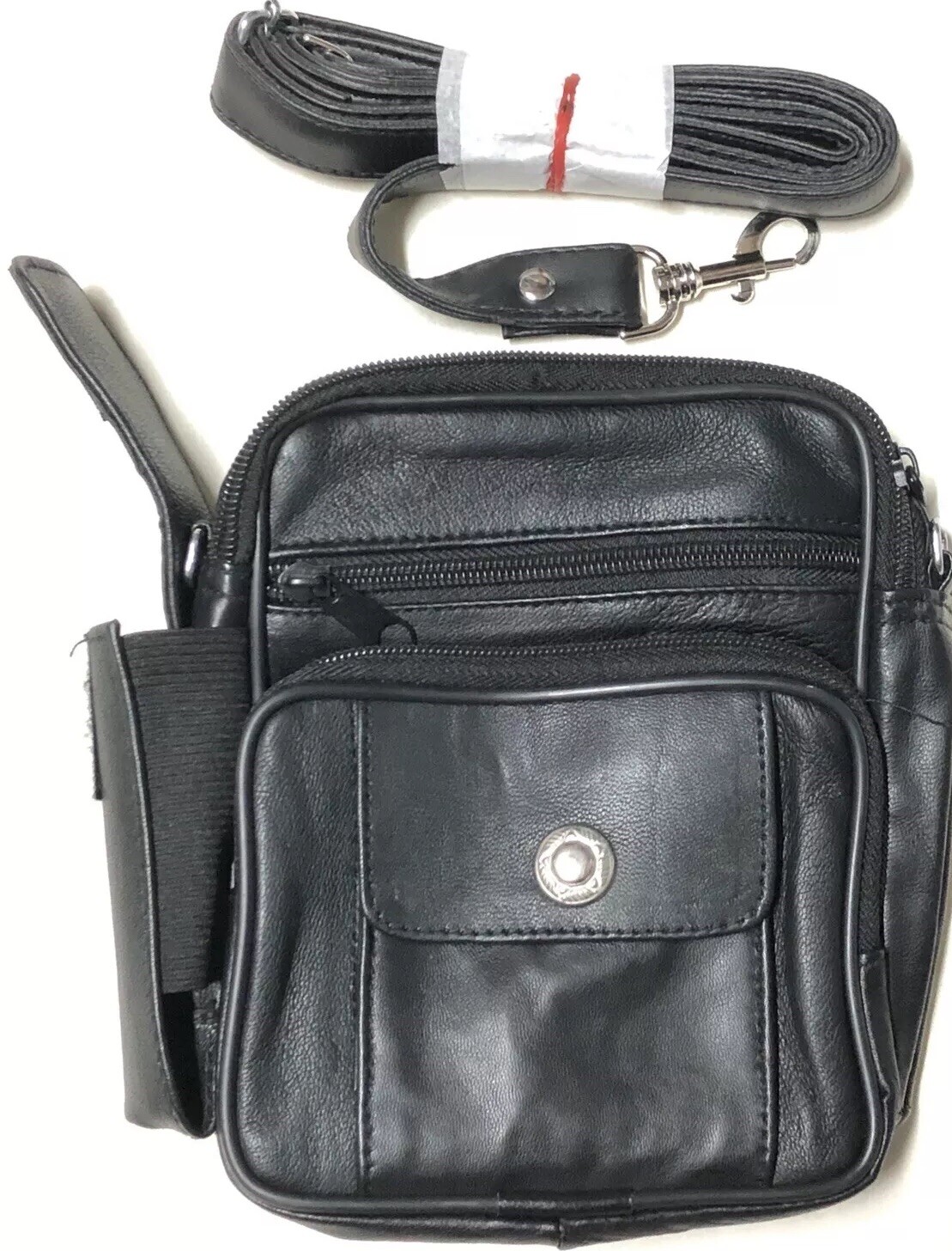 US STOCK Men Crossbody Bags Small Casual Hand Bag PU Leather Male Shoulder Bags
