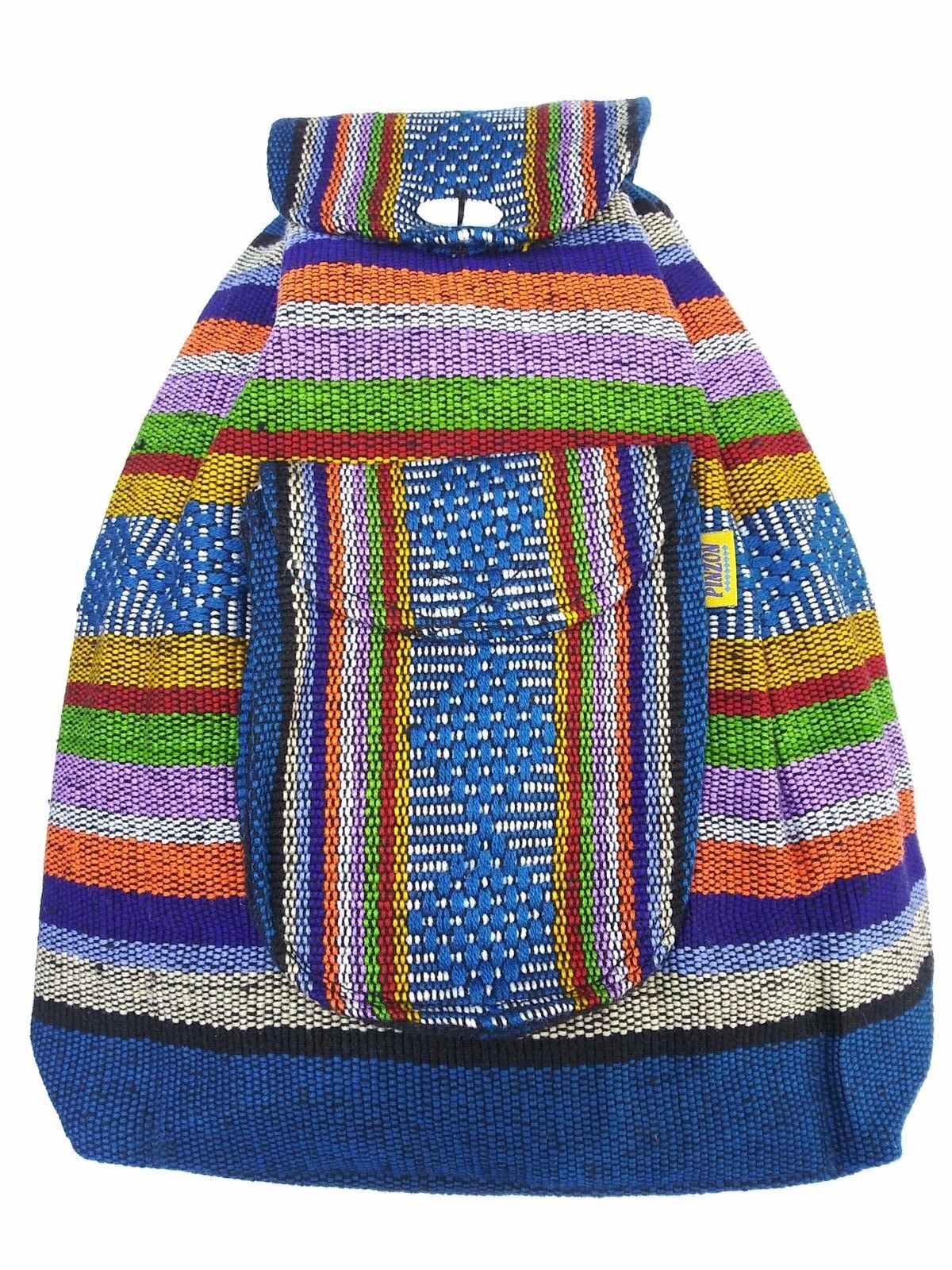 Authentic RASTA Bag Beach Hippie Baja Ethnic Backpack Made in Mexico 26