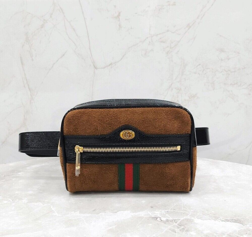 Gucci Web New Product Brown Suede Ophidia Web Small Hip Bag Belt 148265202 [P]