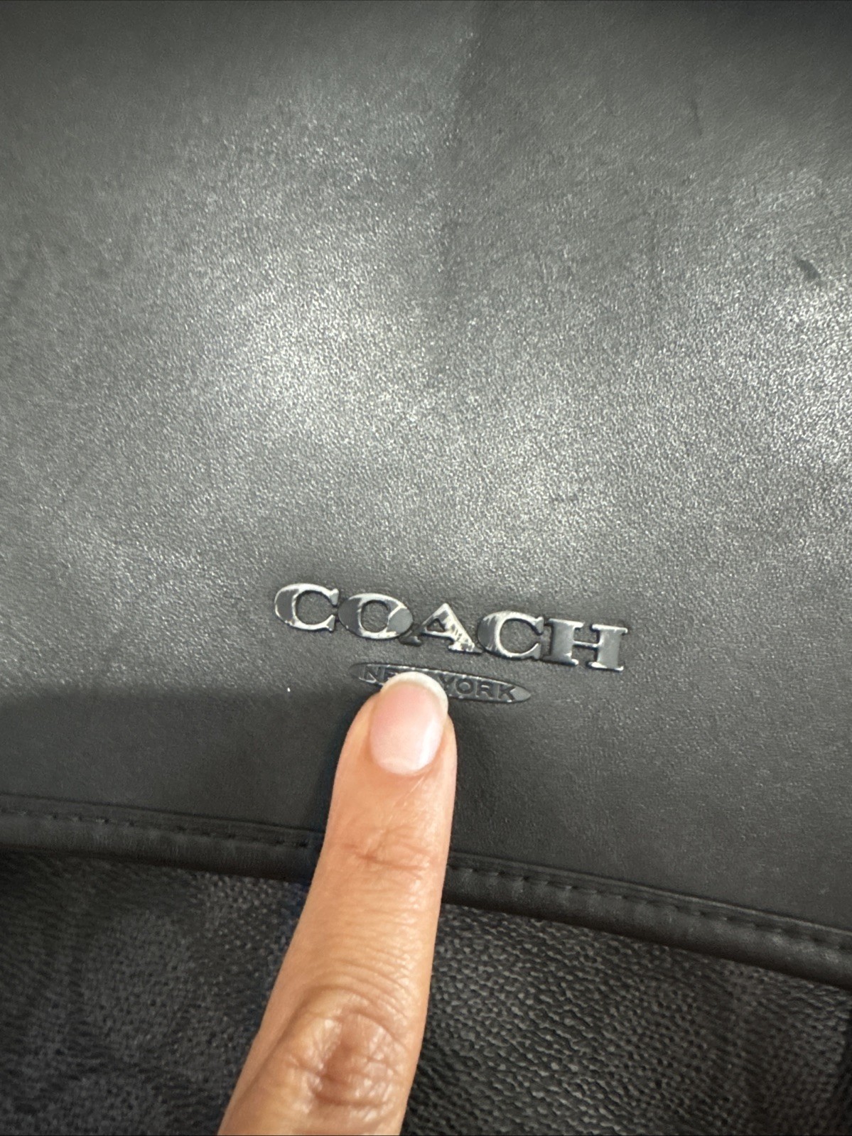 COACH Racer Messenger Bag In Signature Canvas & Leather CT716 Charcoal/Black