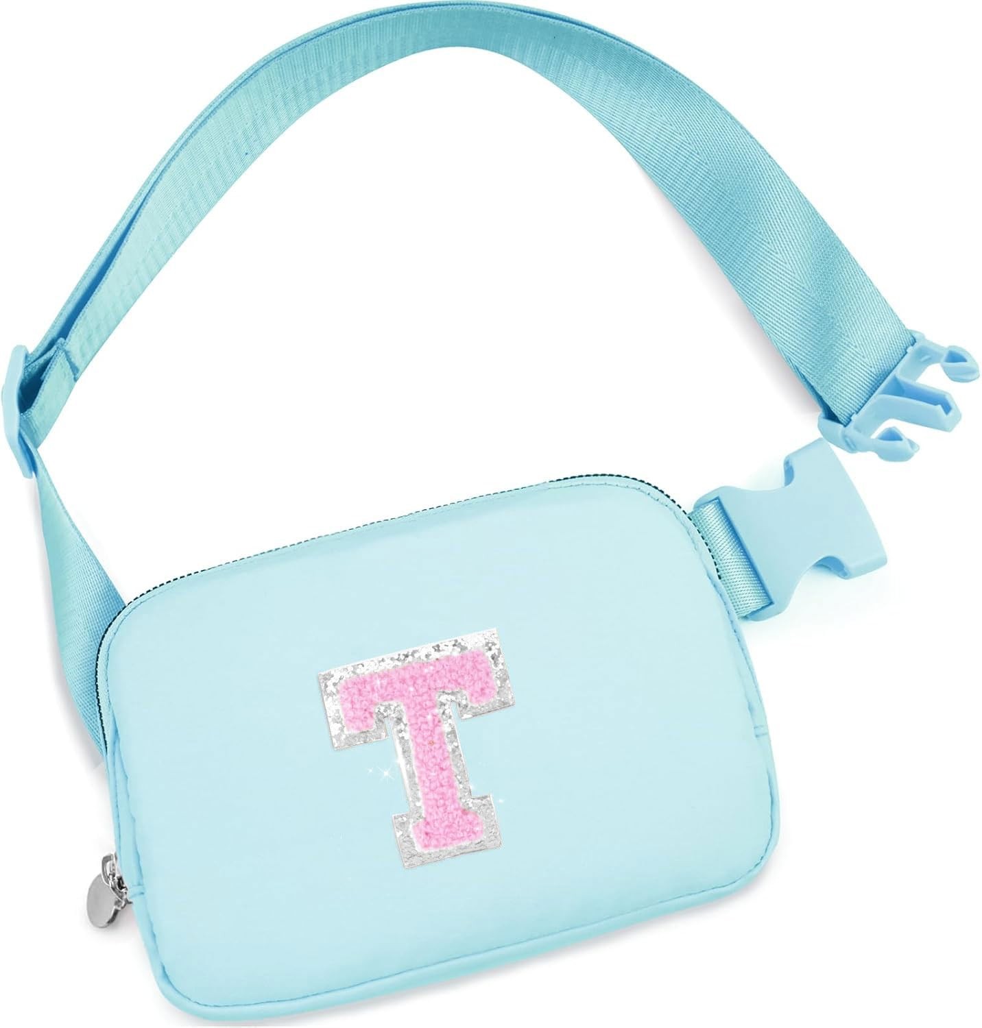 Blue Belt Bag Small Waist Fanny Pack Crossbody 21.5cm x 6cm x 15.2cm,