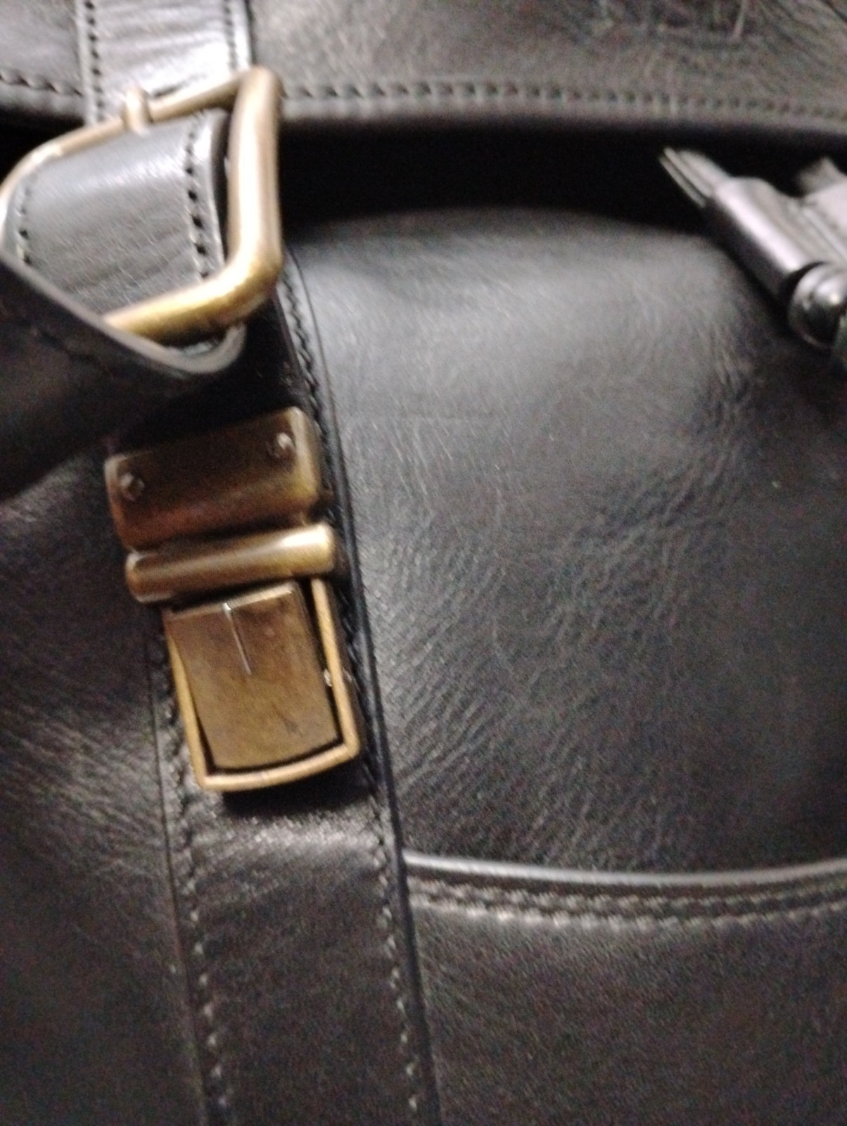 Bosca Luggage Black Leather Carry On Backpack Bag Laptop Case Italian Luxe VTG?