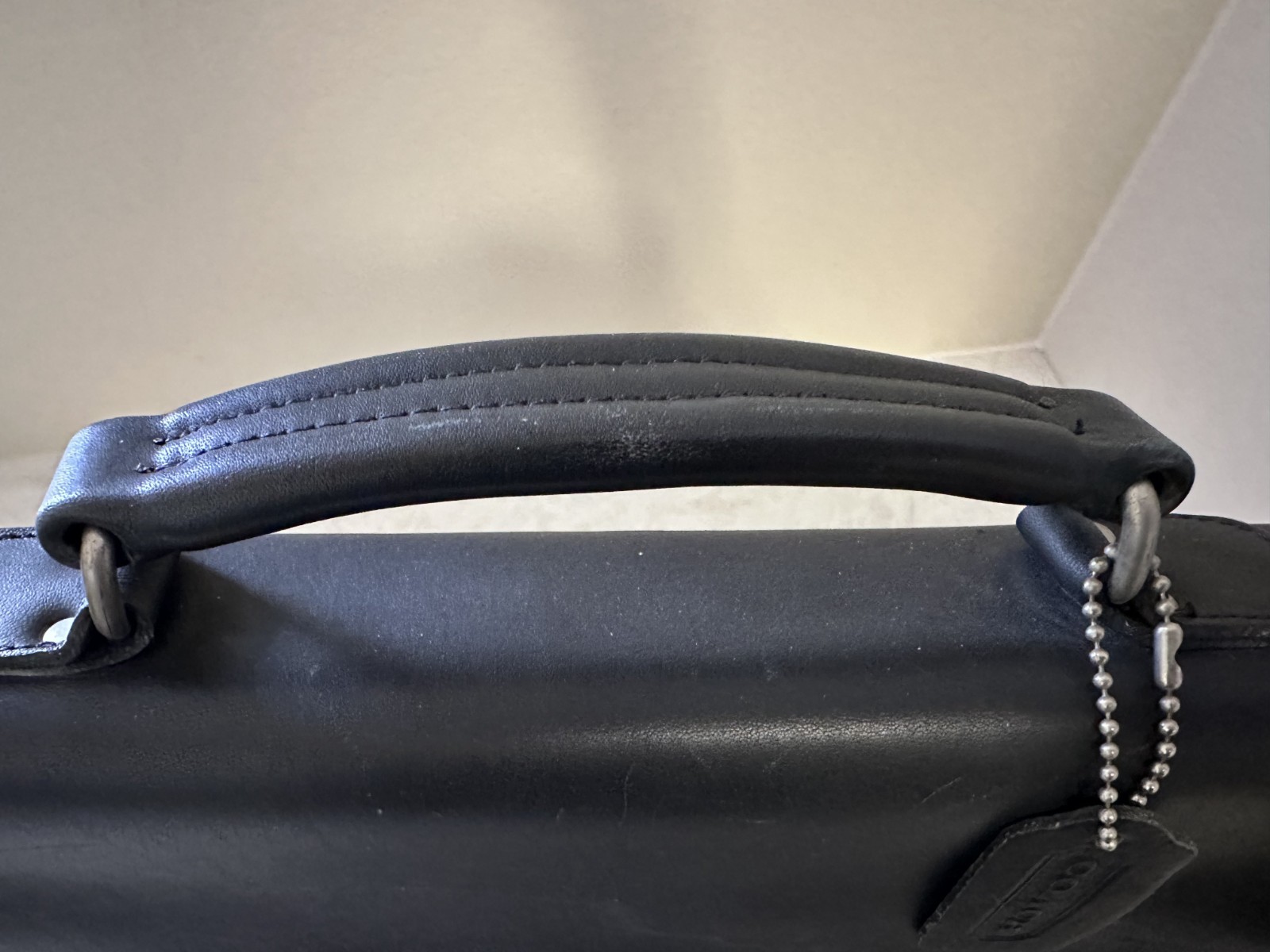Coach L9N-5180 Metropolitan Black Leather Briefcase & Matching Document Sleeve