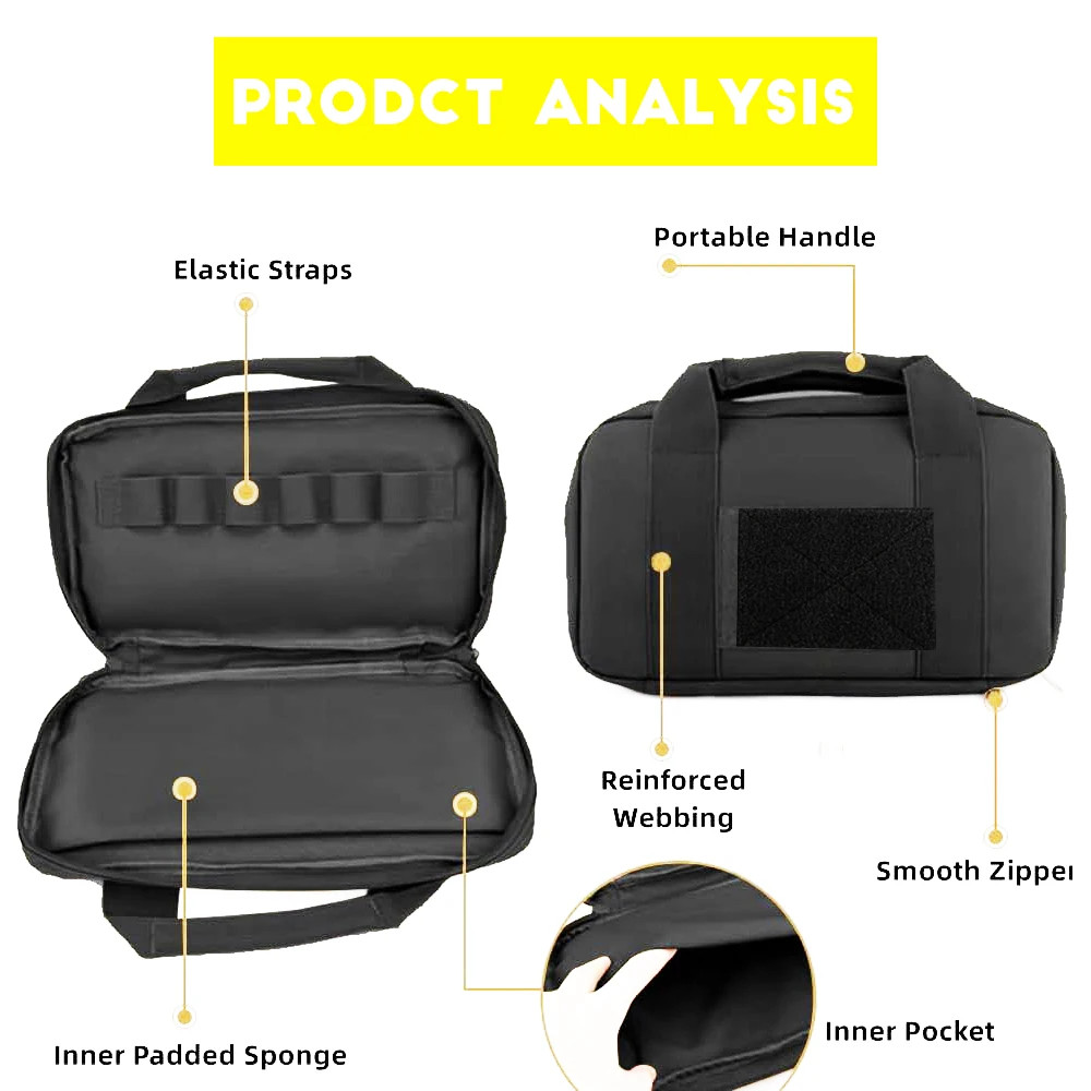 Pistol Bag Concealed Carry Case Handgun Magazine Pouch Hunting Accessories Bag