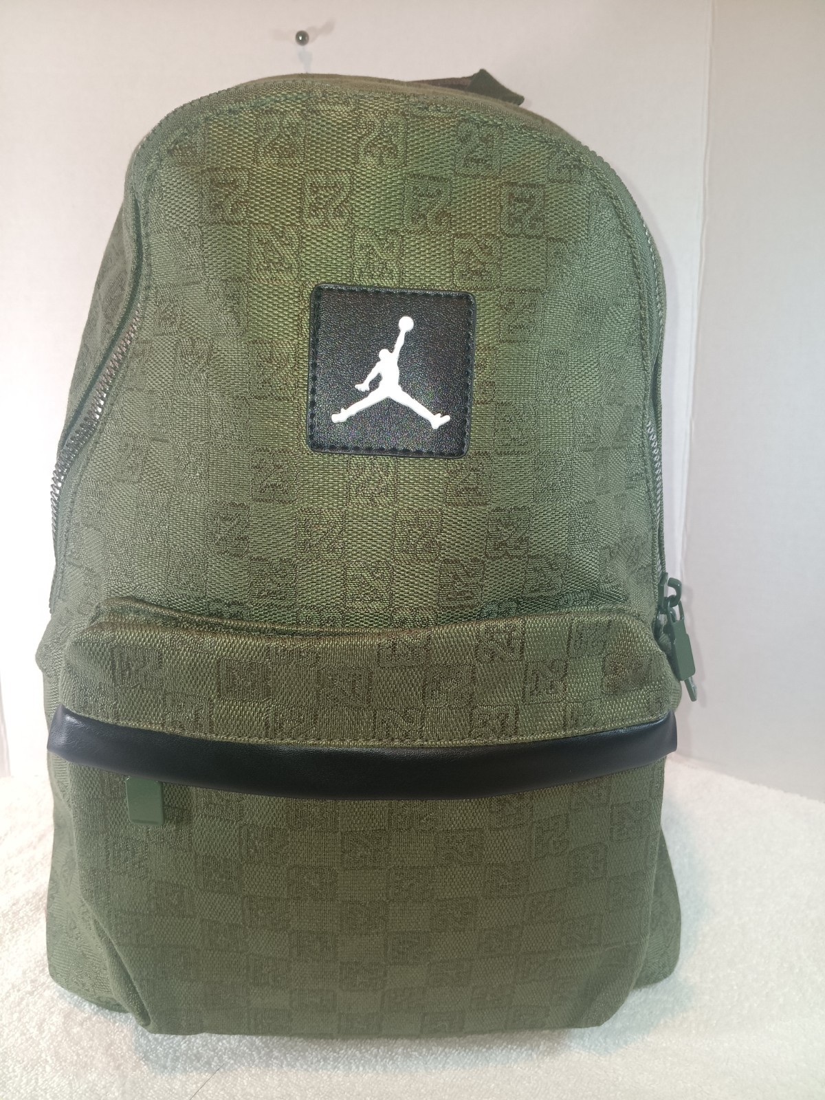 New Authentic Jordan Monogram Jumpman Backpack Olive Green