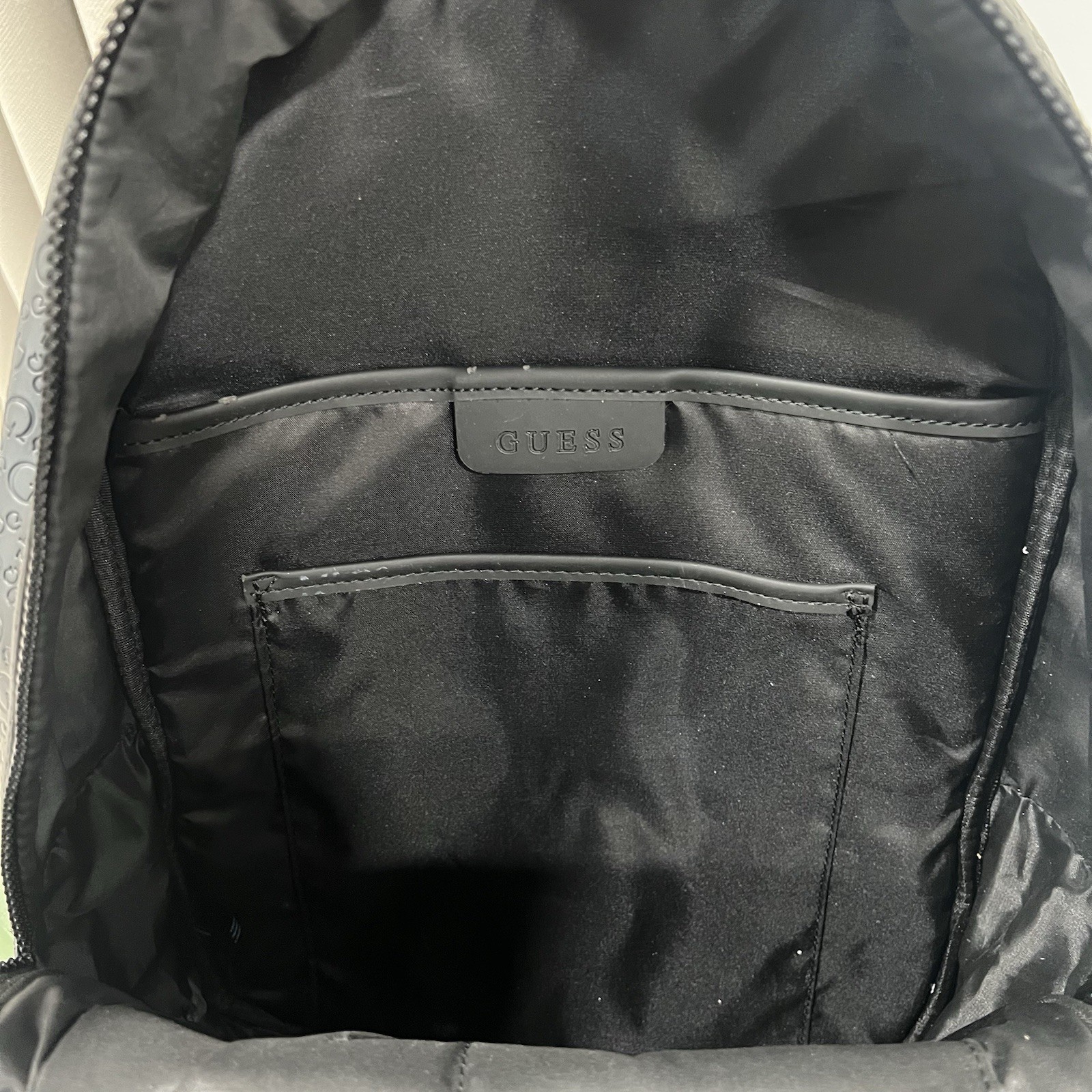 Guess Men’s Black Embossed Backpack