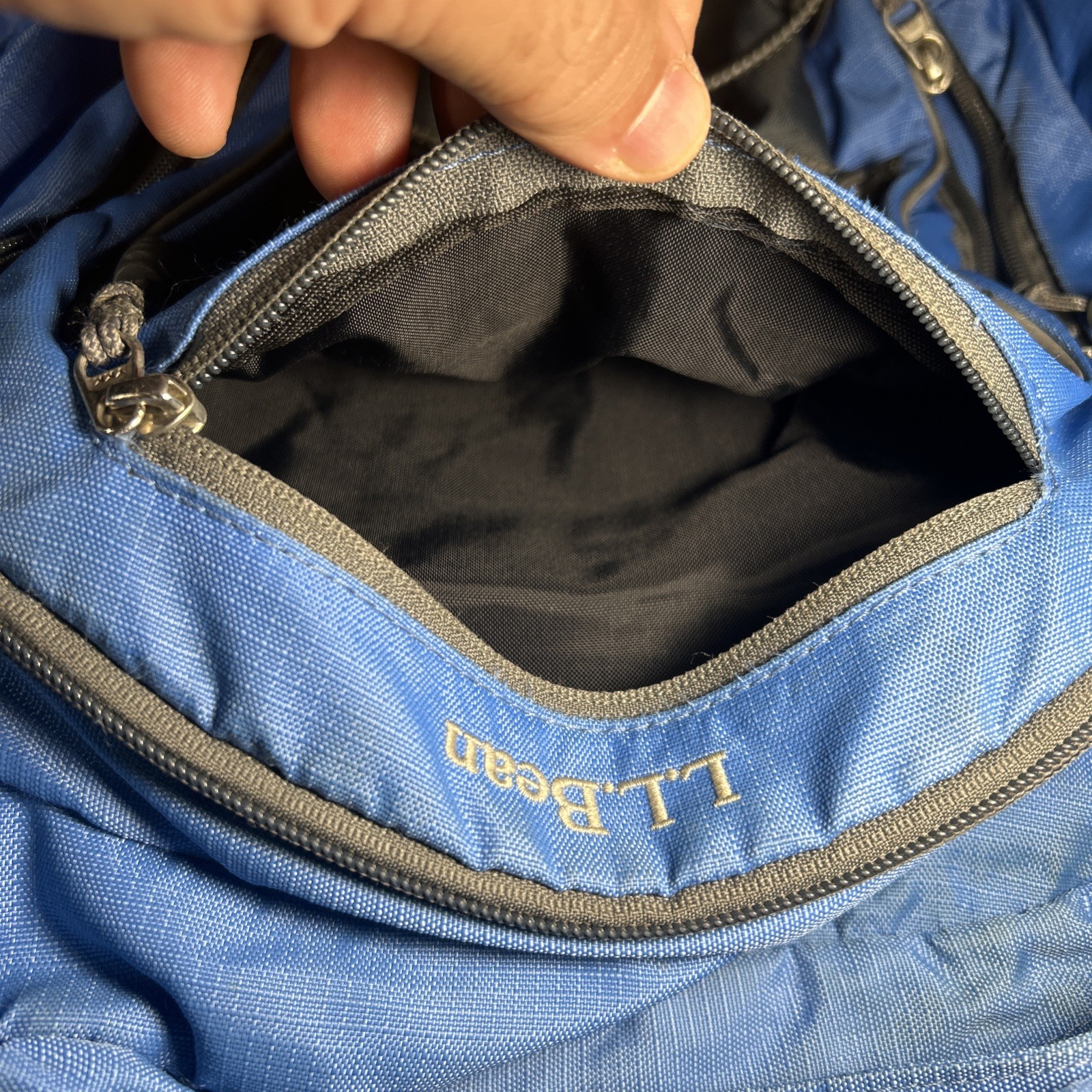 L.L.Bean Turbo Transit Pack Blue 42L Laptop Backpack Ripstop Nylon Bag 296937