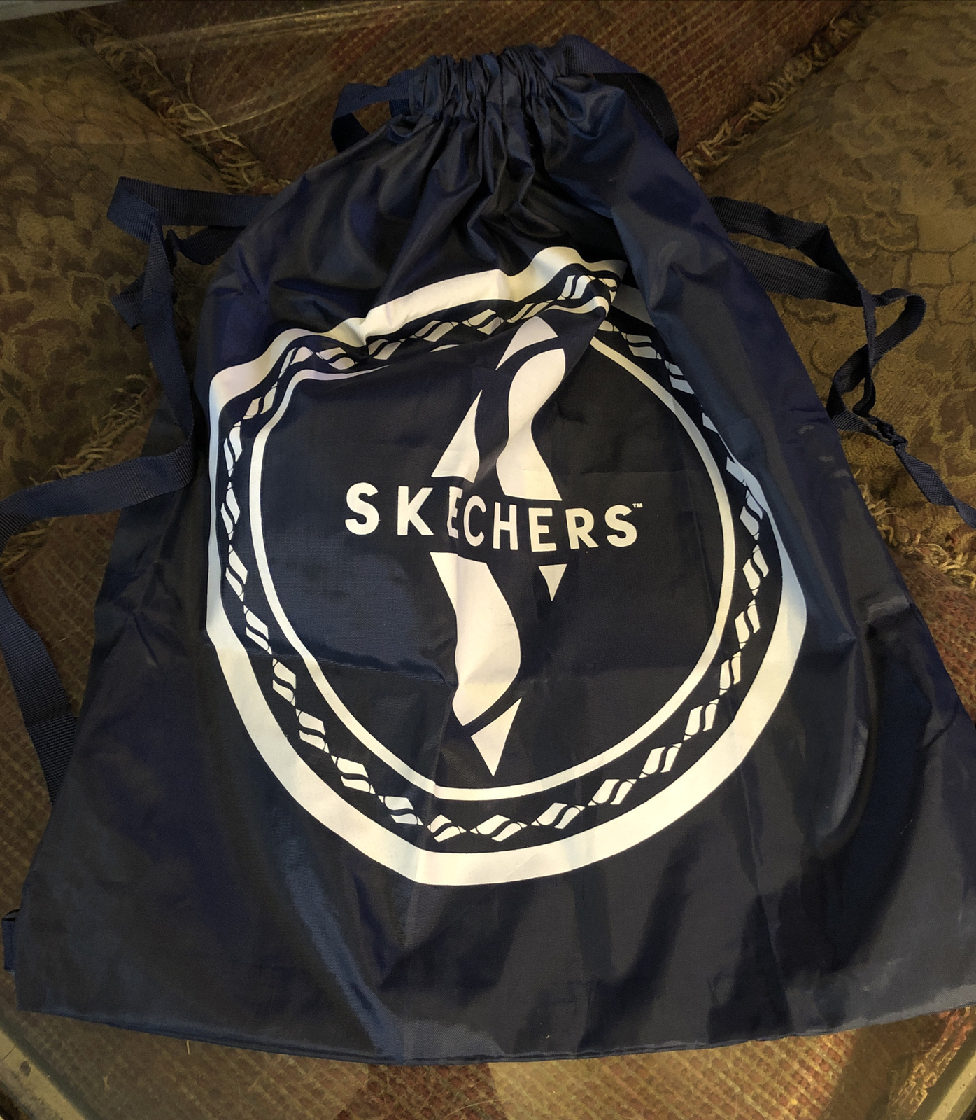 Sketchers Backpack. New. Navy Blue. 19×17” Flat. 100% Polyester. USPS