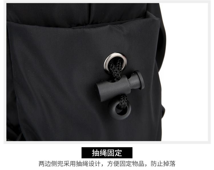 Mini Men’s Backpack Fashion Small Black Shoulder School Bag for Man Canvas