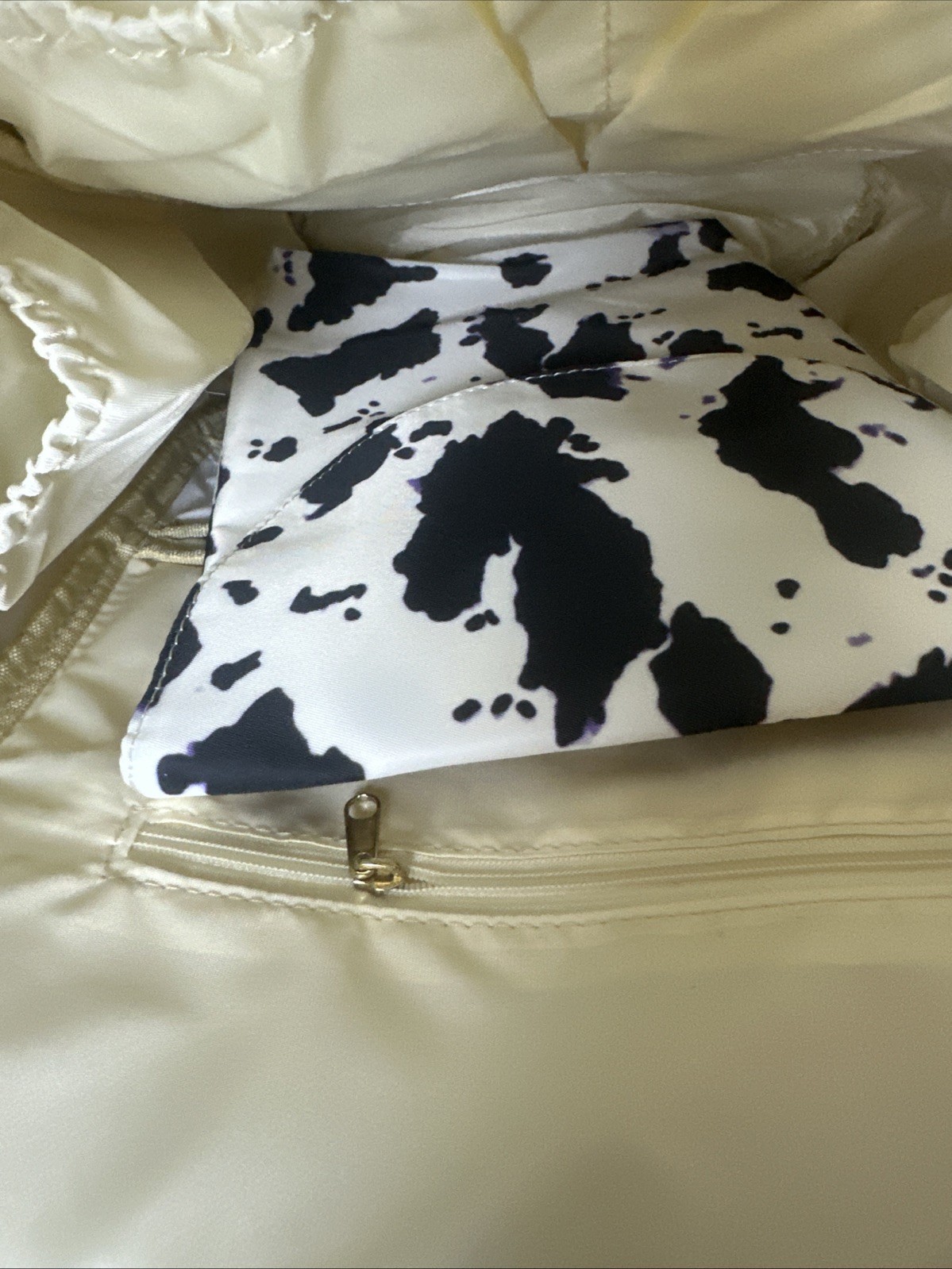 Cow Print Black Backpack Weekender Travel School Diaper Bag Water Resistant