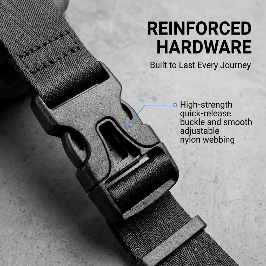 Stylish Men’s Multi-Pocket Fanny Pack Waterproof Crossbody Bag for Travel Sports