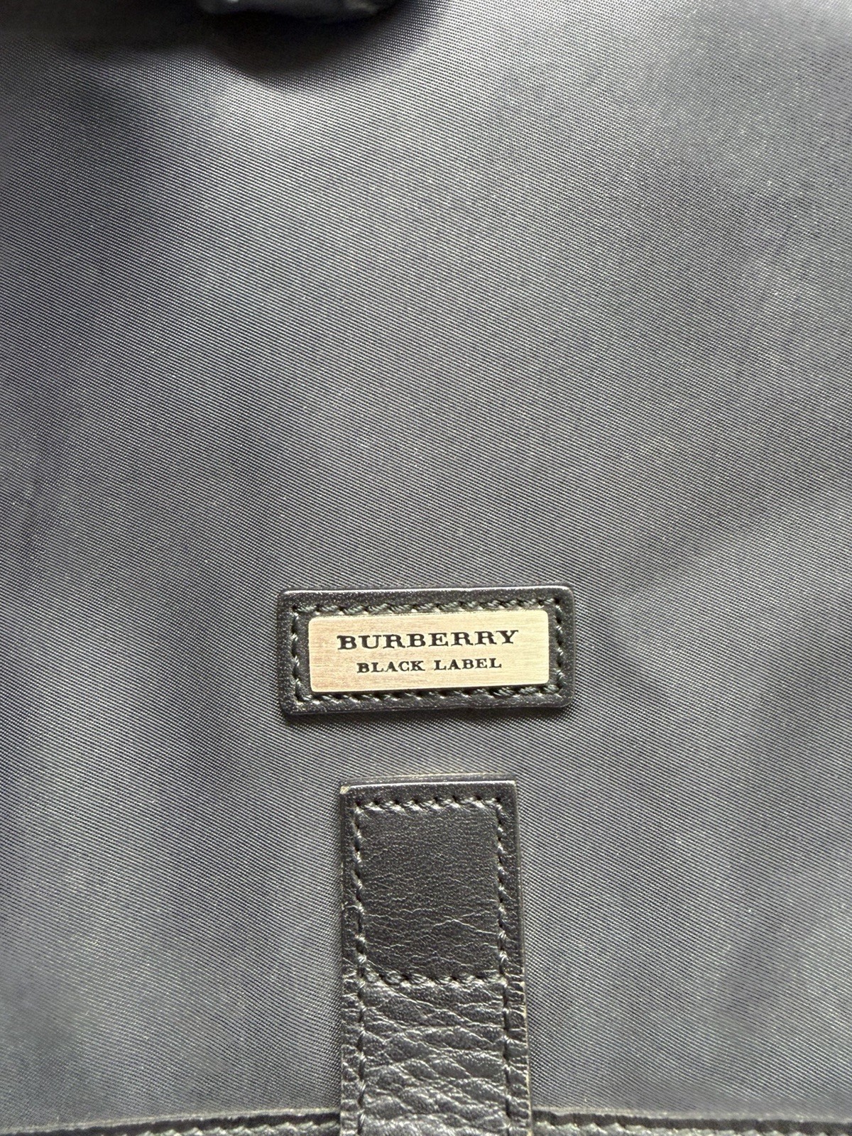 Burberry Black Label Nylon Shoulder Bag Men’s Black Authentic