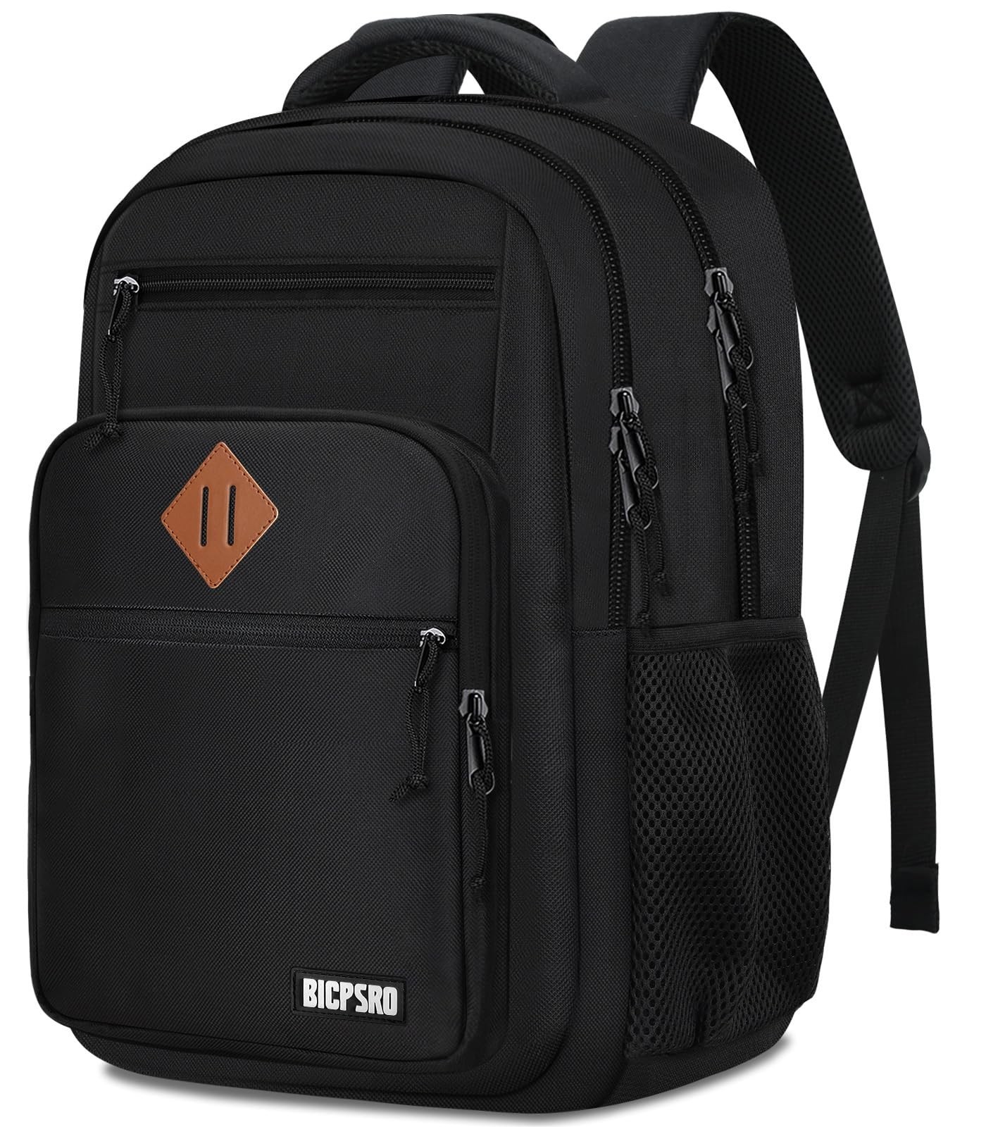 Versatile Black Classic School Backpack for Teens & Adults, 15.6″ Laptop Bookbag