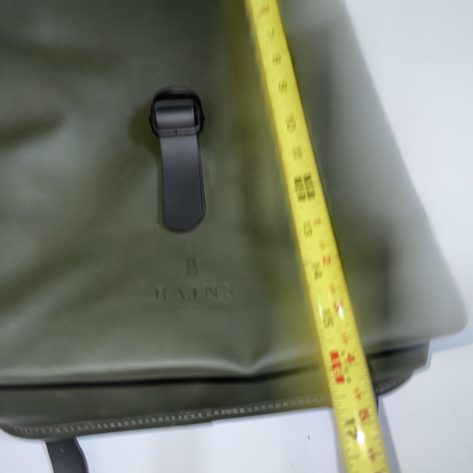 Rains Backpack Waterproof Matte Green Work School Computer Day Rucksack Bag