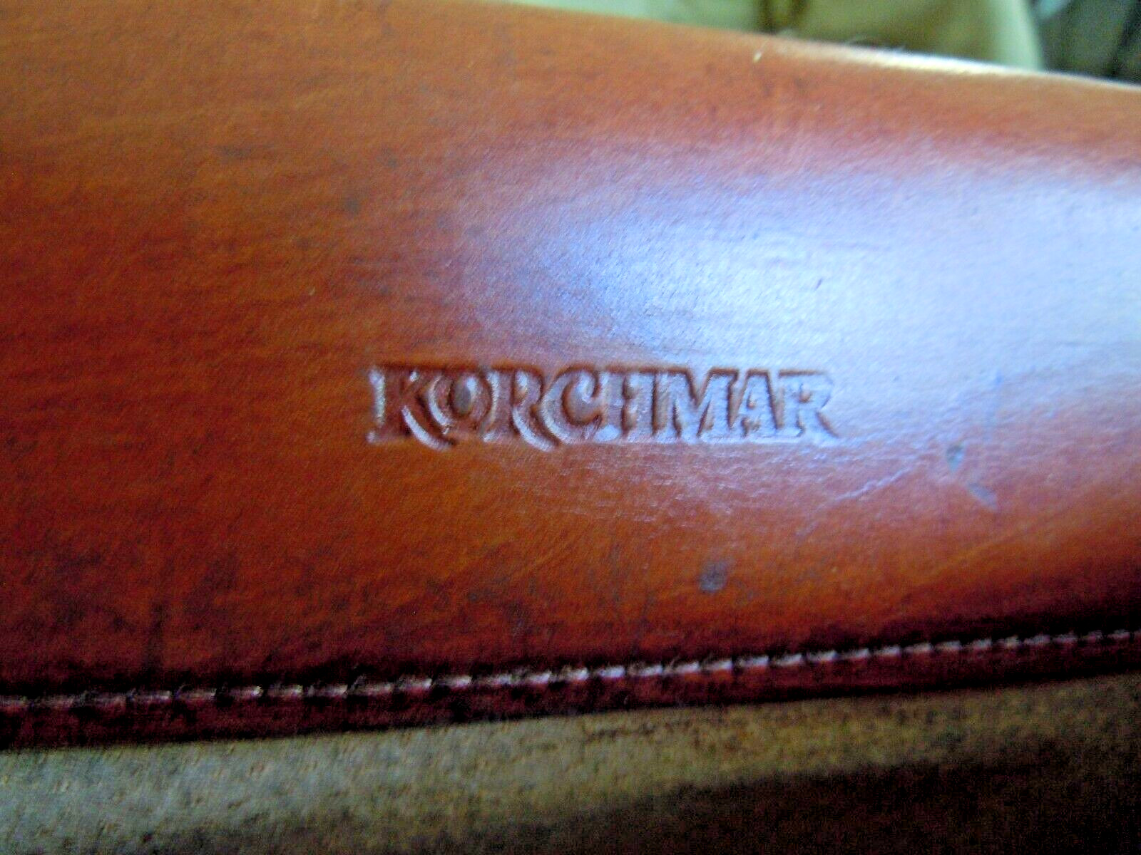 VTG KORCHMAR SCHLESINGER BELTED LEATHER BRIEFCASE USA 6