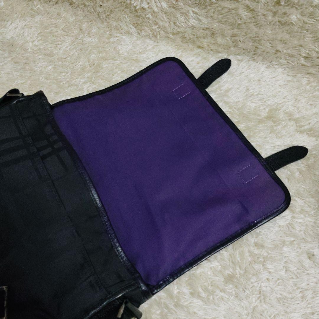 Burberry Black Label Shoulder Check Black From Japan