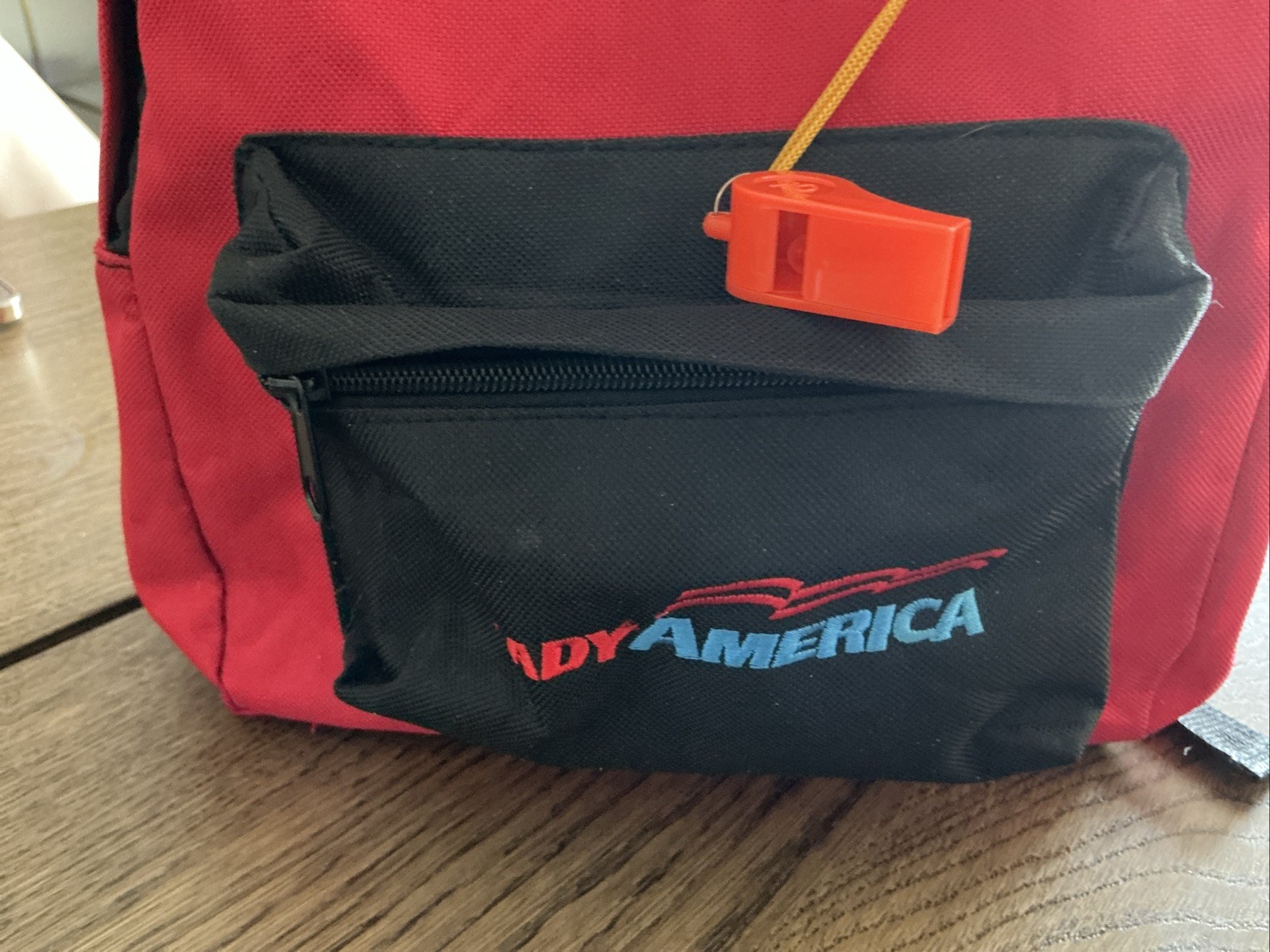 Ready America Small Red Backpack School Books Hiking Camping-12×10 In