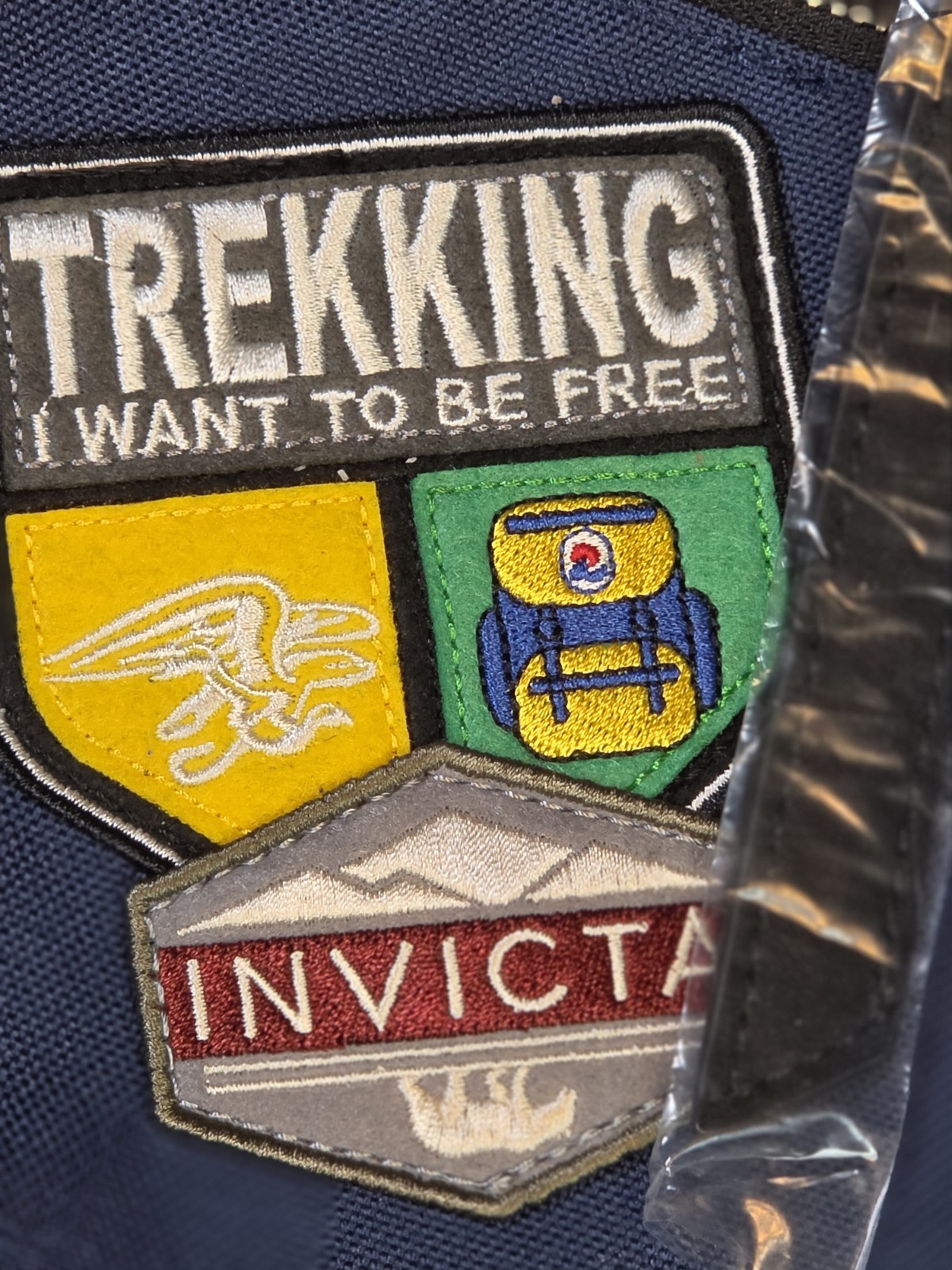 Invicta Alpino Heritage Patch Blue Backpack Italian Embroidered Outdoor Patches