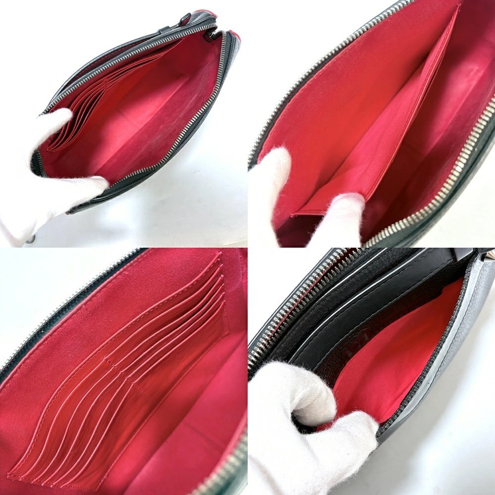 Christian Louboutin Authentic RUISBUDDY Shoulder Bag Sling Bag Calf Leather