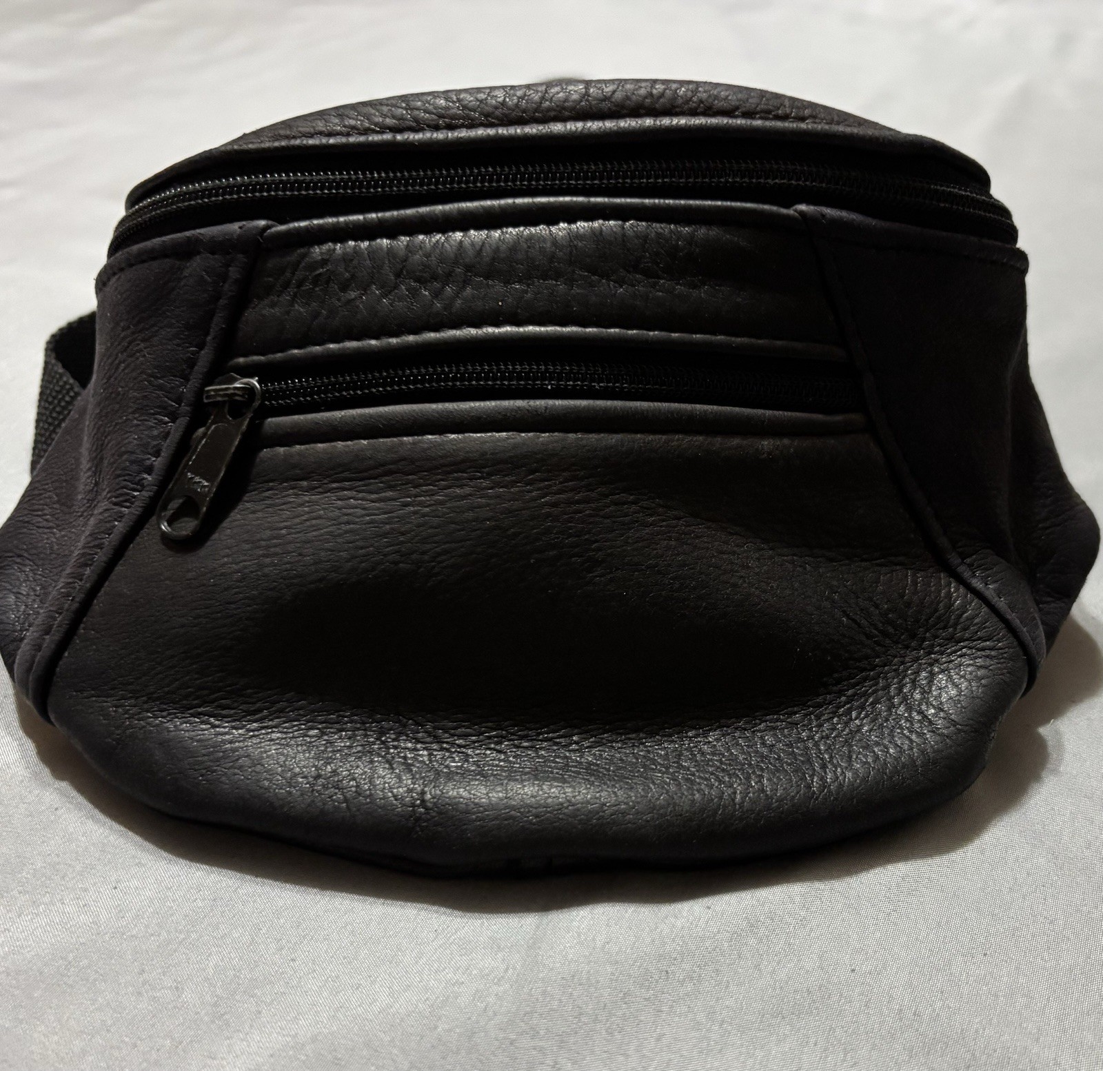 Raven Works Vintage Deerskin Pouch Fanny Pack Belt Bag Black Carryall Minimalist