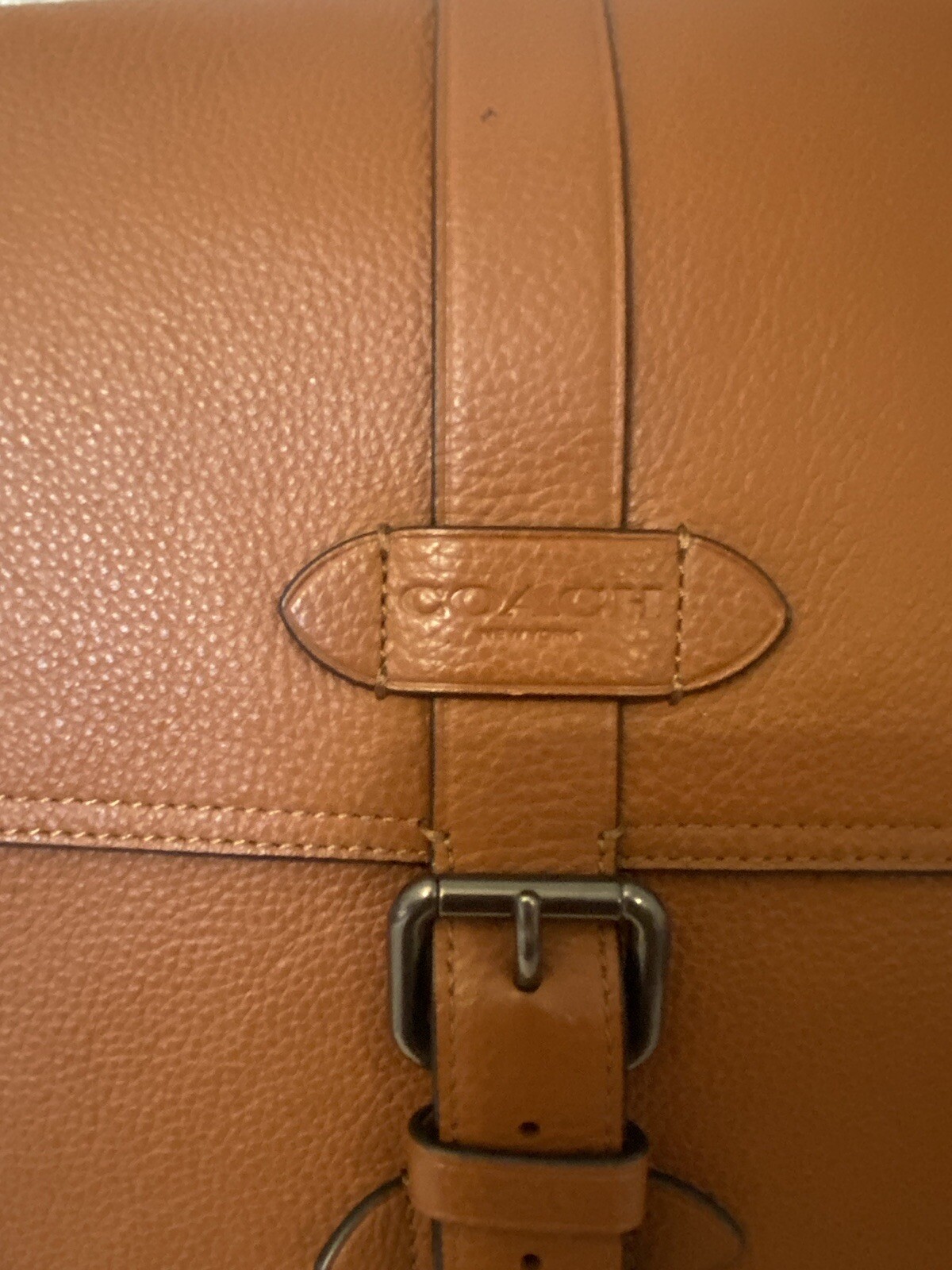 Coach Hudson Saddle Pebbled Leather Messenger Bag