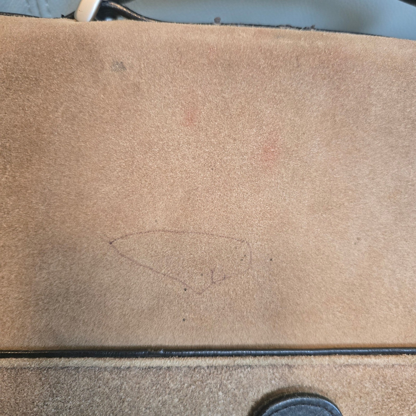 Stetson Mens Suede Leather Briefcase Tan Brown Laptop Messenger Bag Vintage