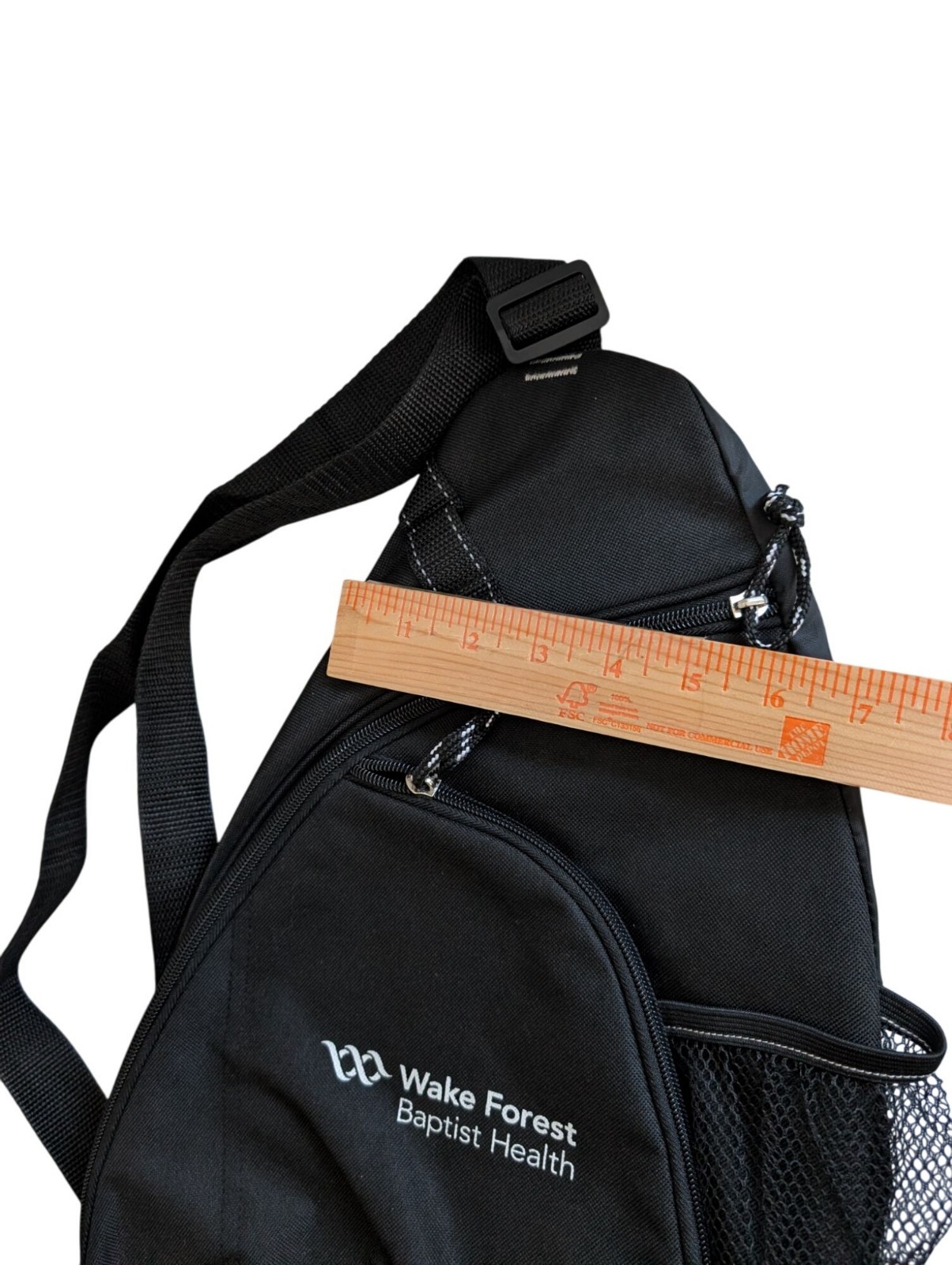 Wake Forest Baptist Health Black Sling Backpack Shoulder Bag Tote