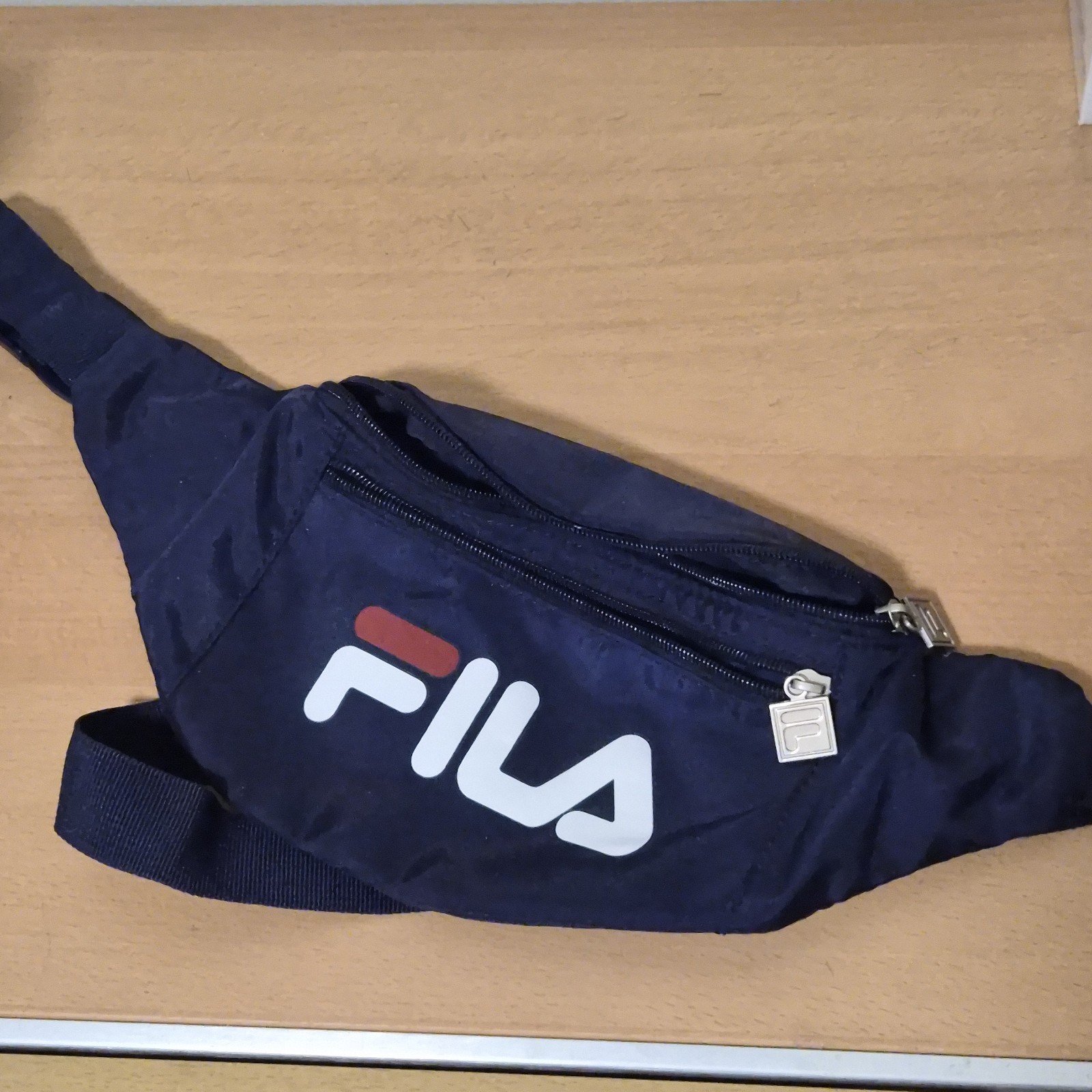 Fila Blue fanny pack With 3 Zippers.
