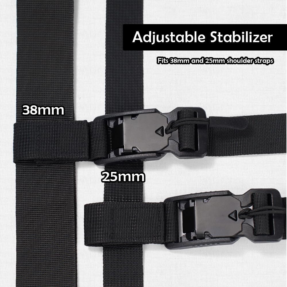 1 Pack Messenger Bag 3 Point Belt with Magentic Quick Release Buckle Stability B