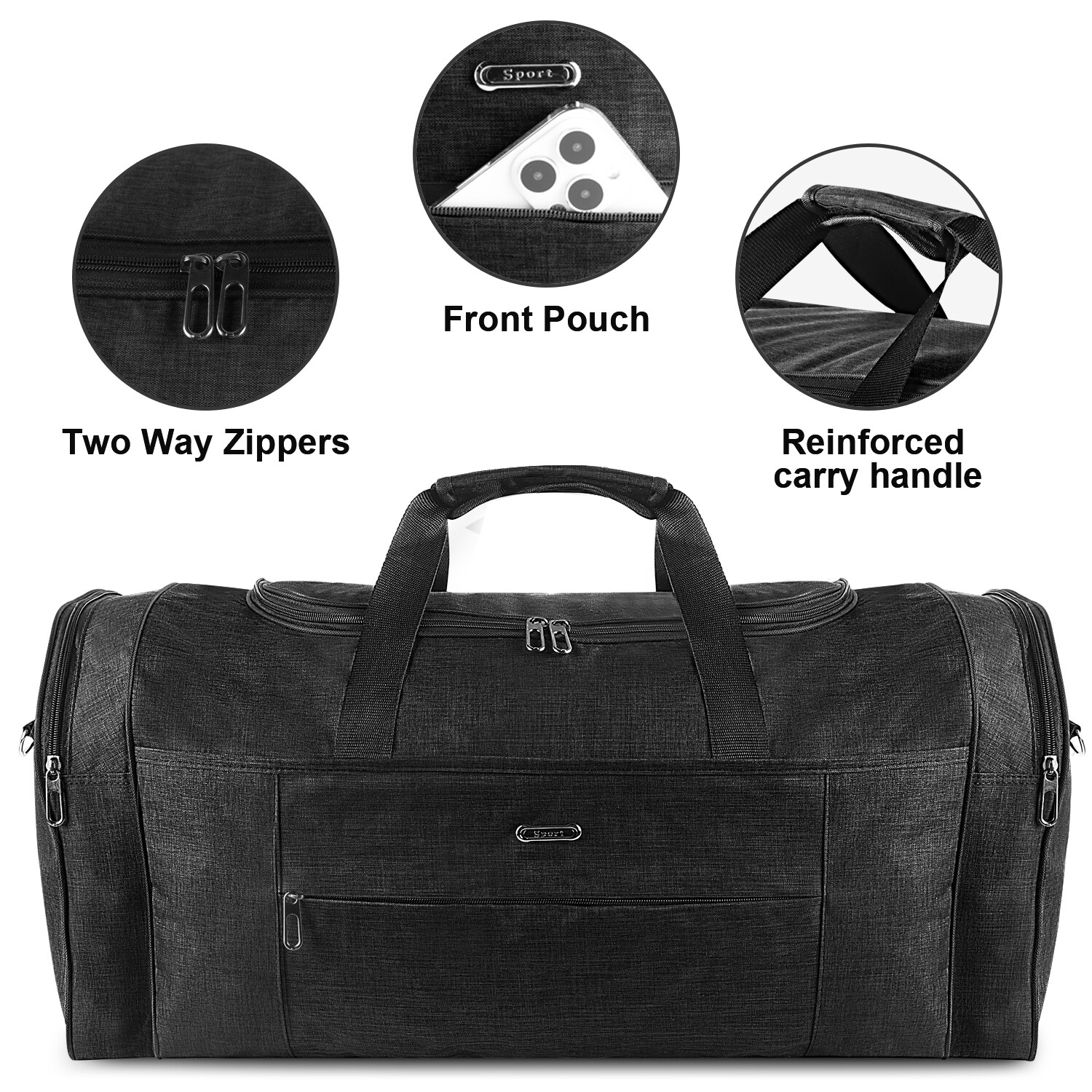 92L Military Canvas Gym Duffle Bag-Heavy-Duty Travel Luggage with Shoulder Strap