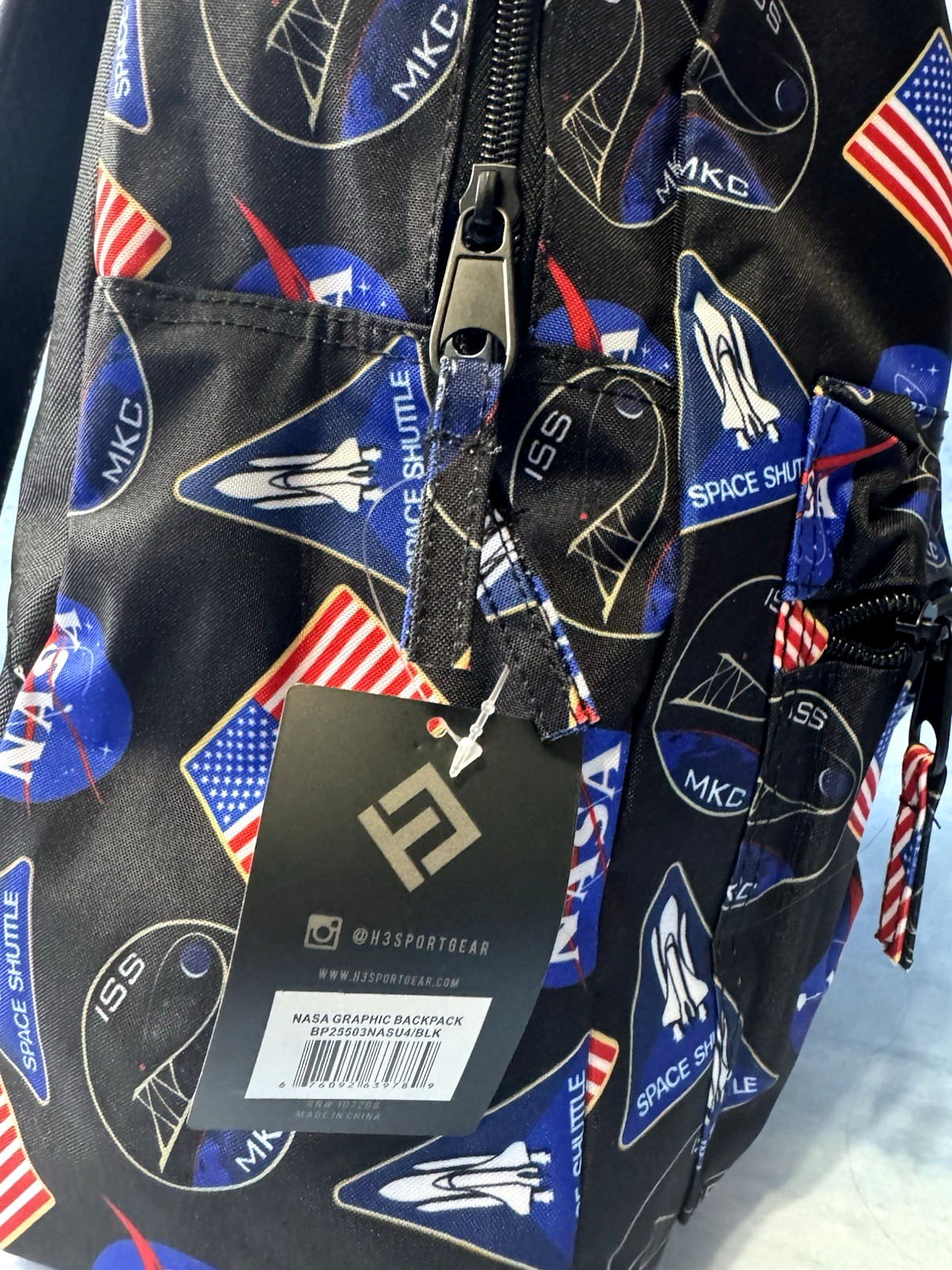 NASA Backpack Bioworld Apollo 11 Space Shuttle Patch Travel Book Bag