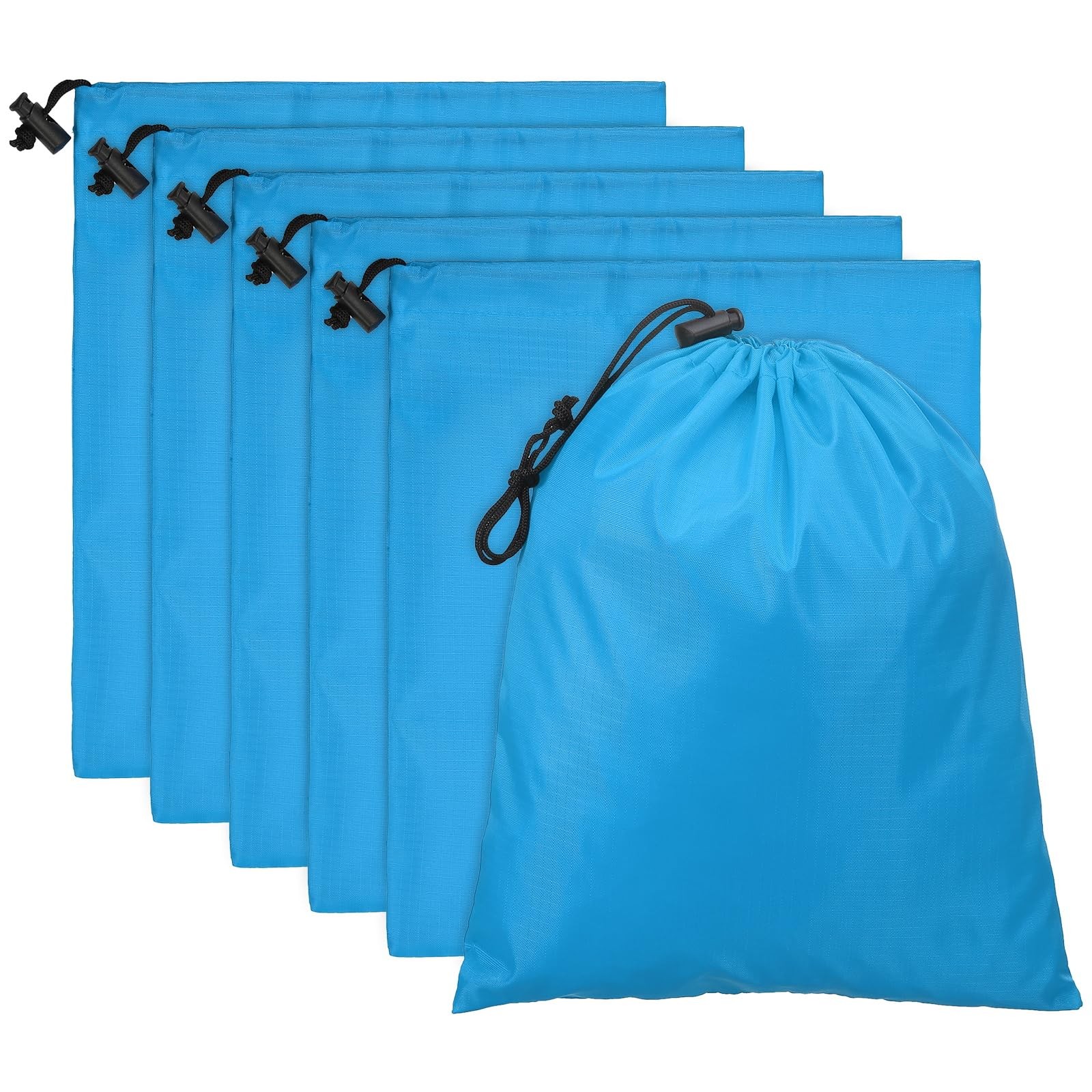 Travel Storage Bags with Toggle 6 x 8 Inch, 6 Pack Waterproof 210D Polyester …