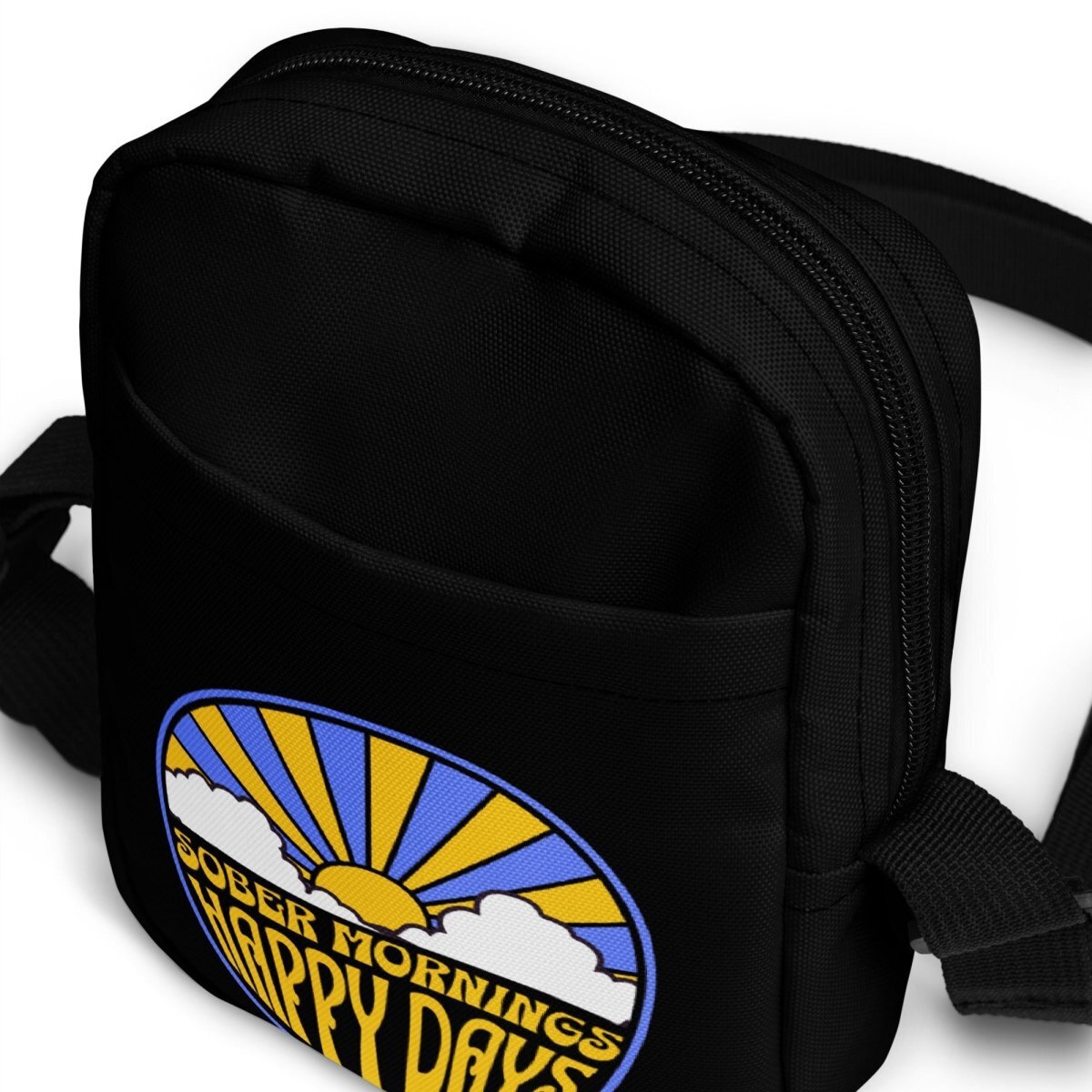 Sober Mornings Happy Days Utility Crossbody Bag