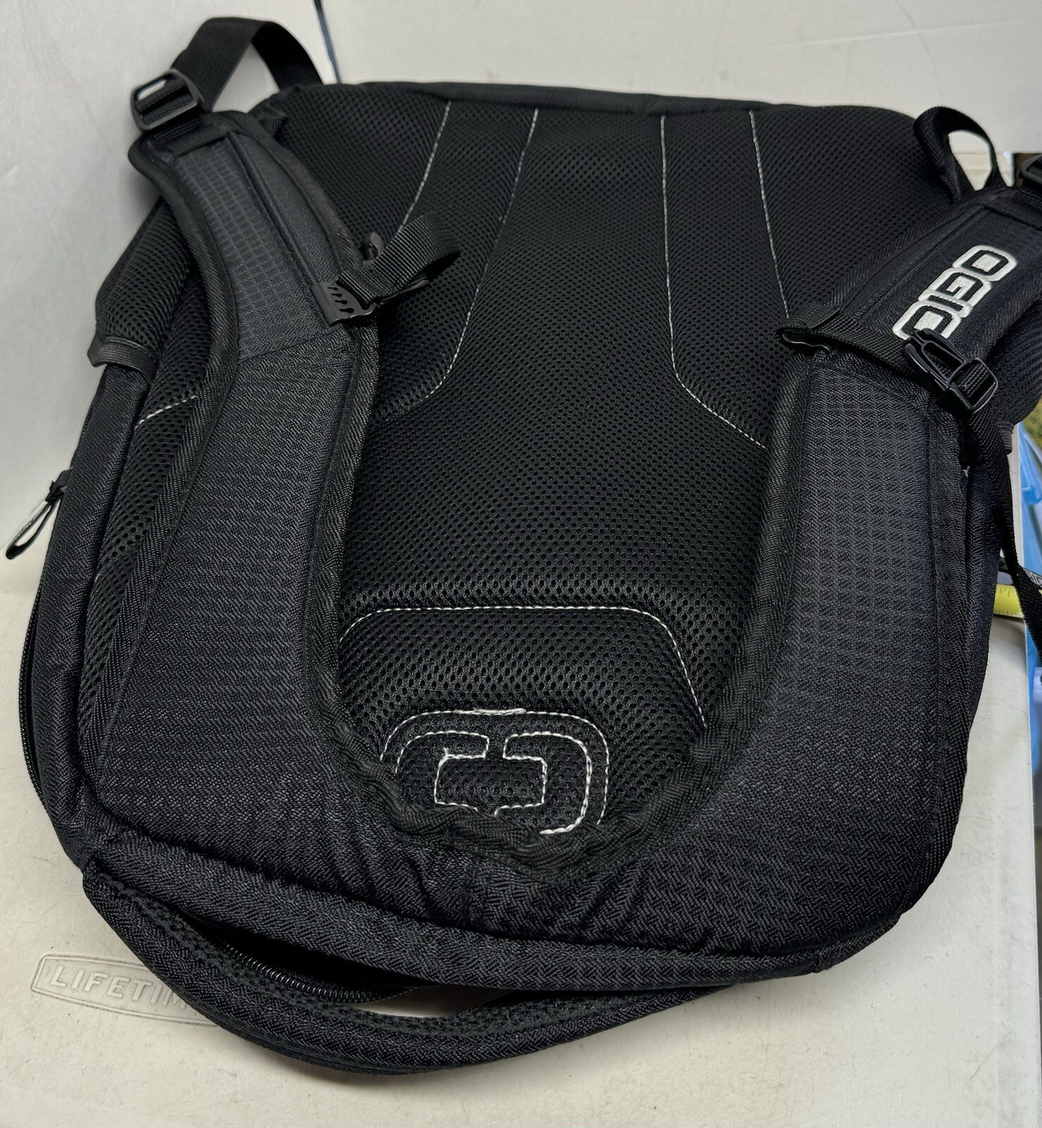 OGIO Black Excelsior Carry-On Commuter Backpack Laptop Sleeve Pockets Embroidery