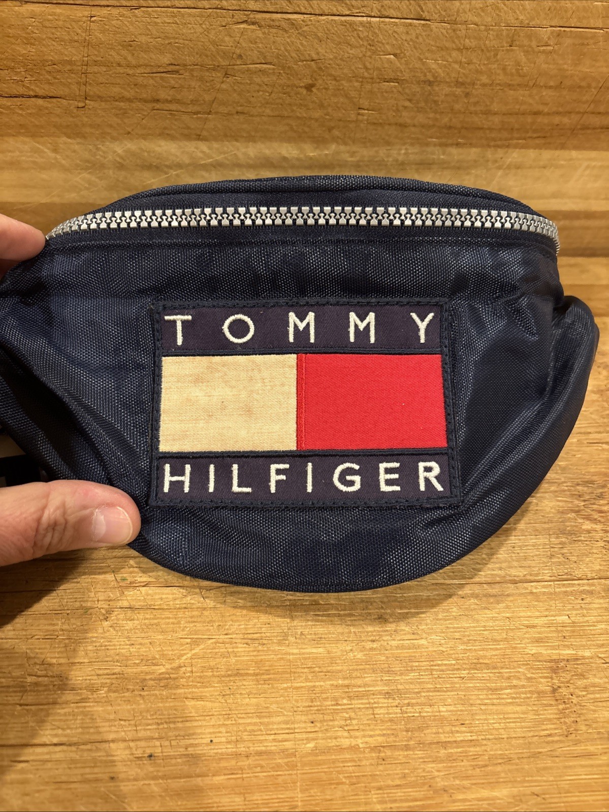 Vintage Tommy Hilfiger Fanny Pack Bum Bag Navy Travel Rare 90’s Brand New NOS