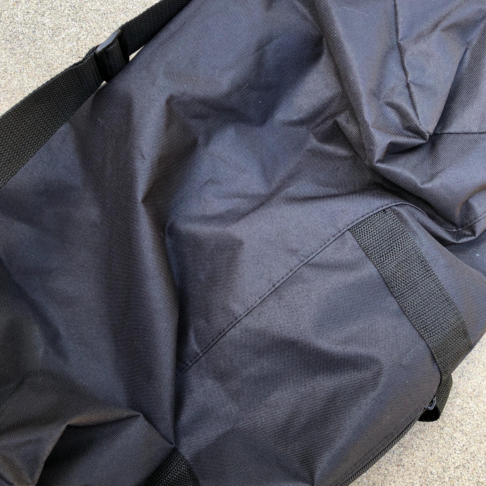 DALIX Large Duffle Bag Black Weekender Gym Crossbody Strap Handle