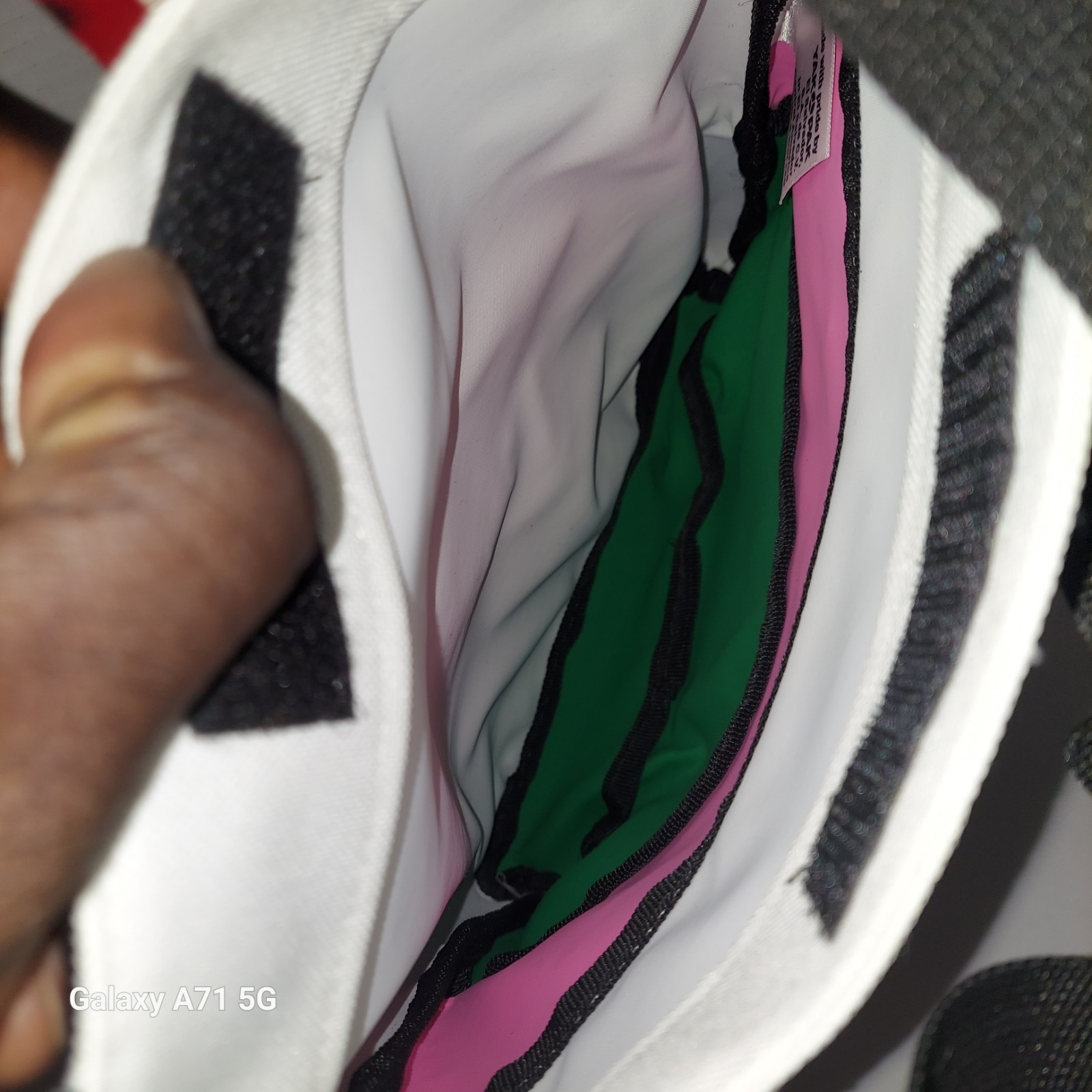 Dickies Canvas Colorblock Tote Bag Unisex Adults White Pink Green