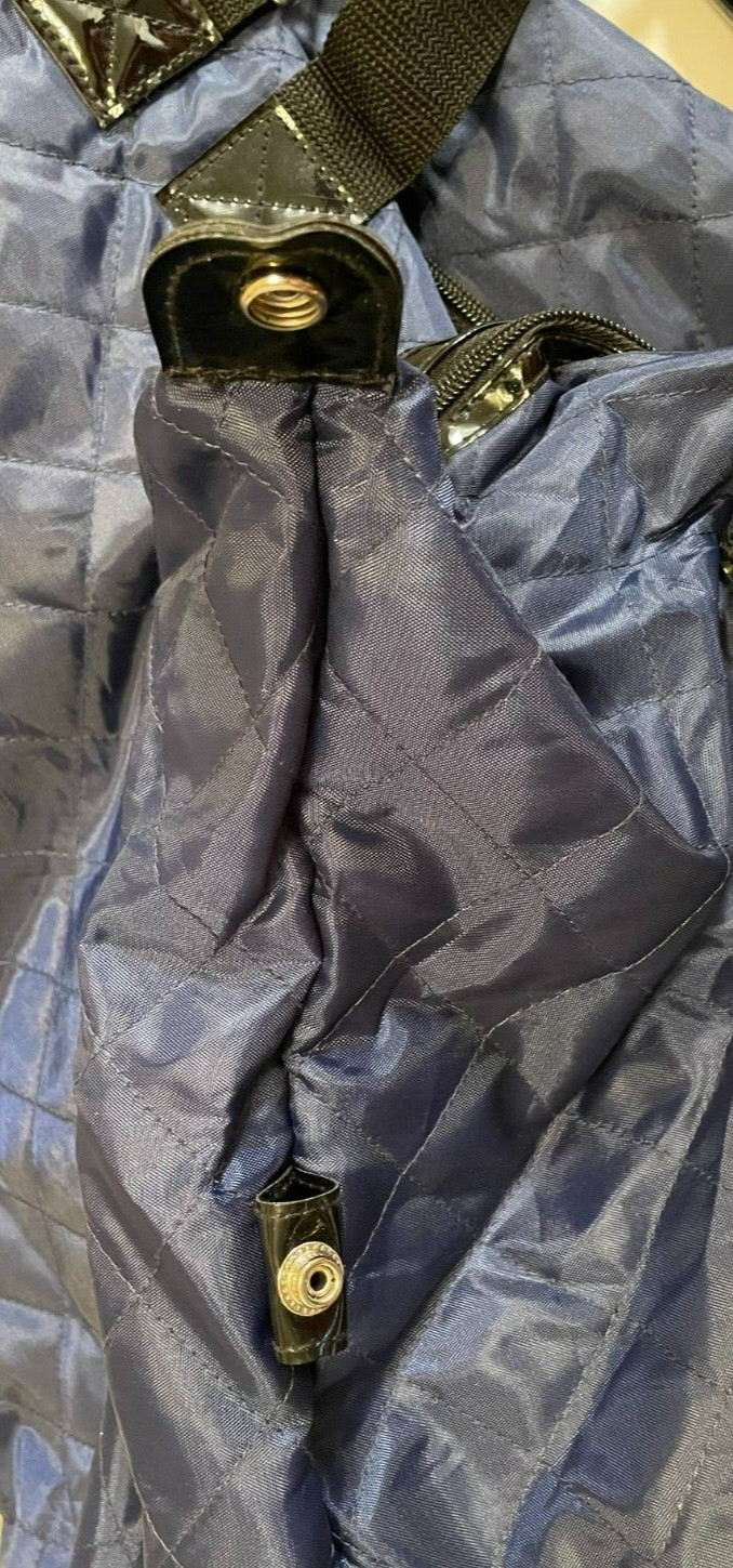 Macys Large Navy Blue Duffel Overnight Bag New With Tags Please Read