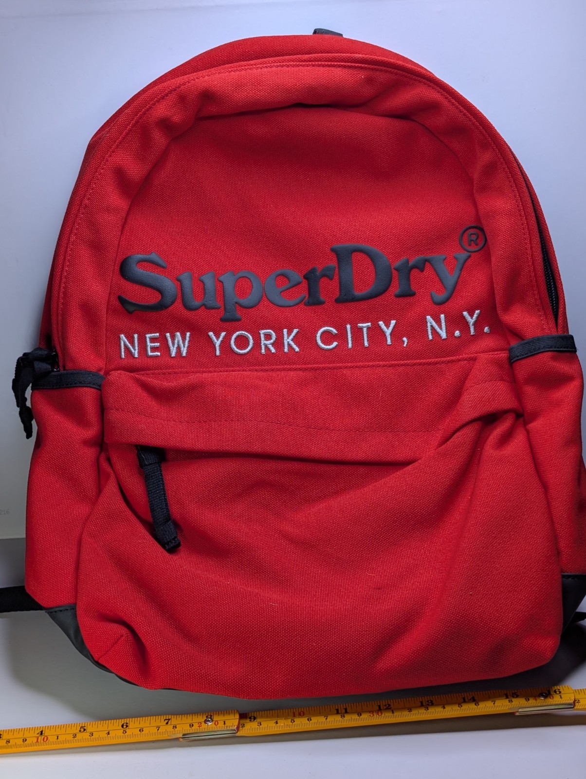 Superdry New York City Red Backpack Book Bag Travel School Laptop Pack