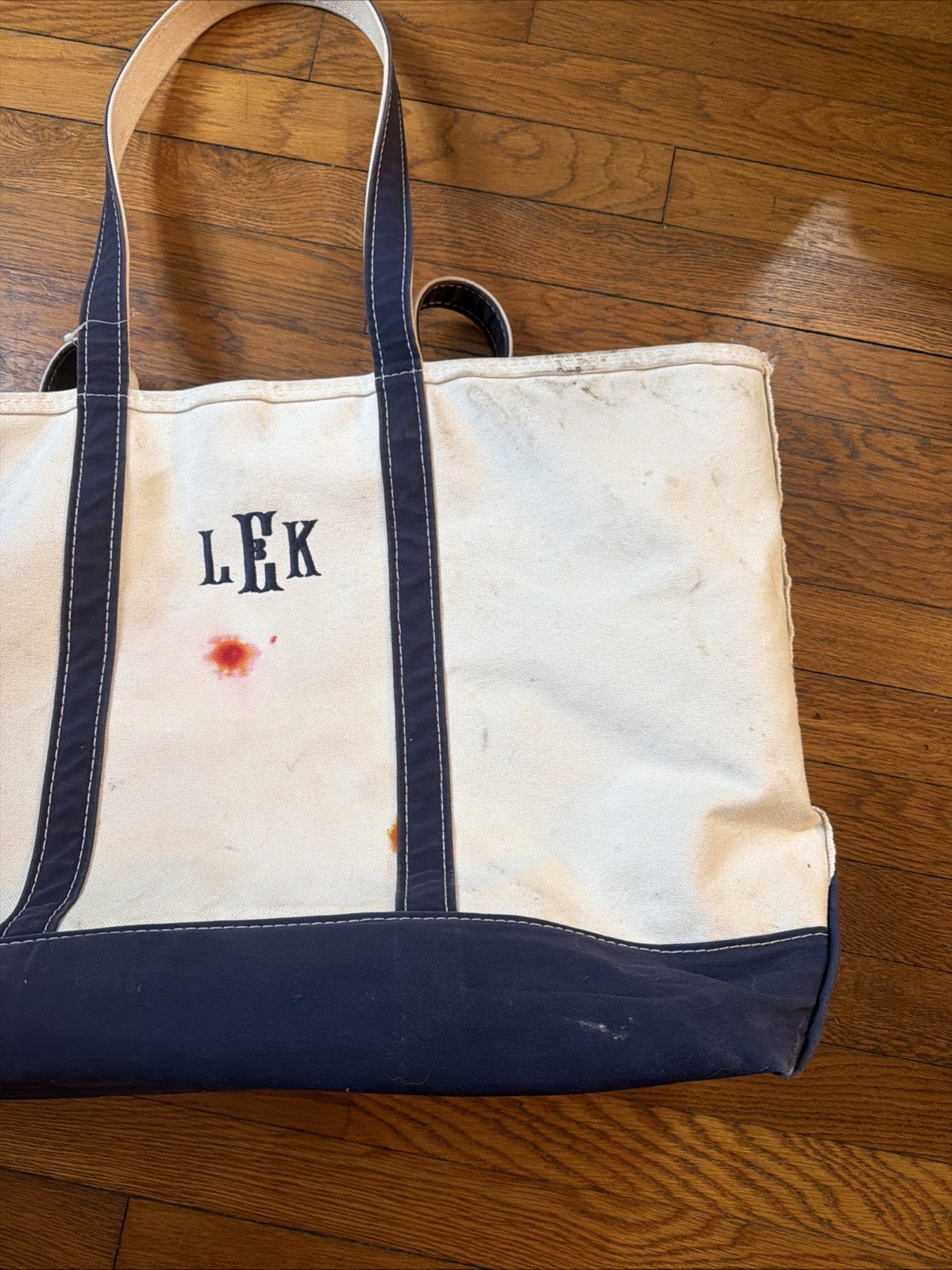 LL BEAN BOAT AND TOTE X-LARGE ZIP TOP Monogrammed