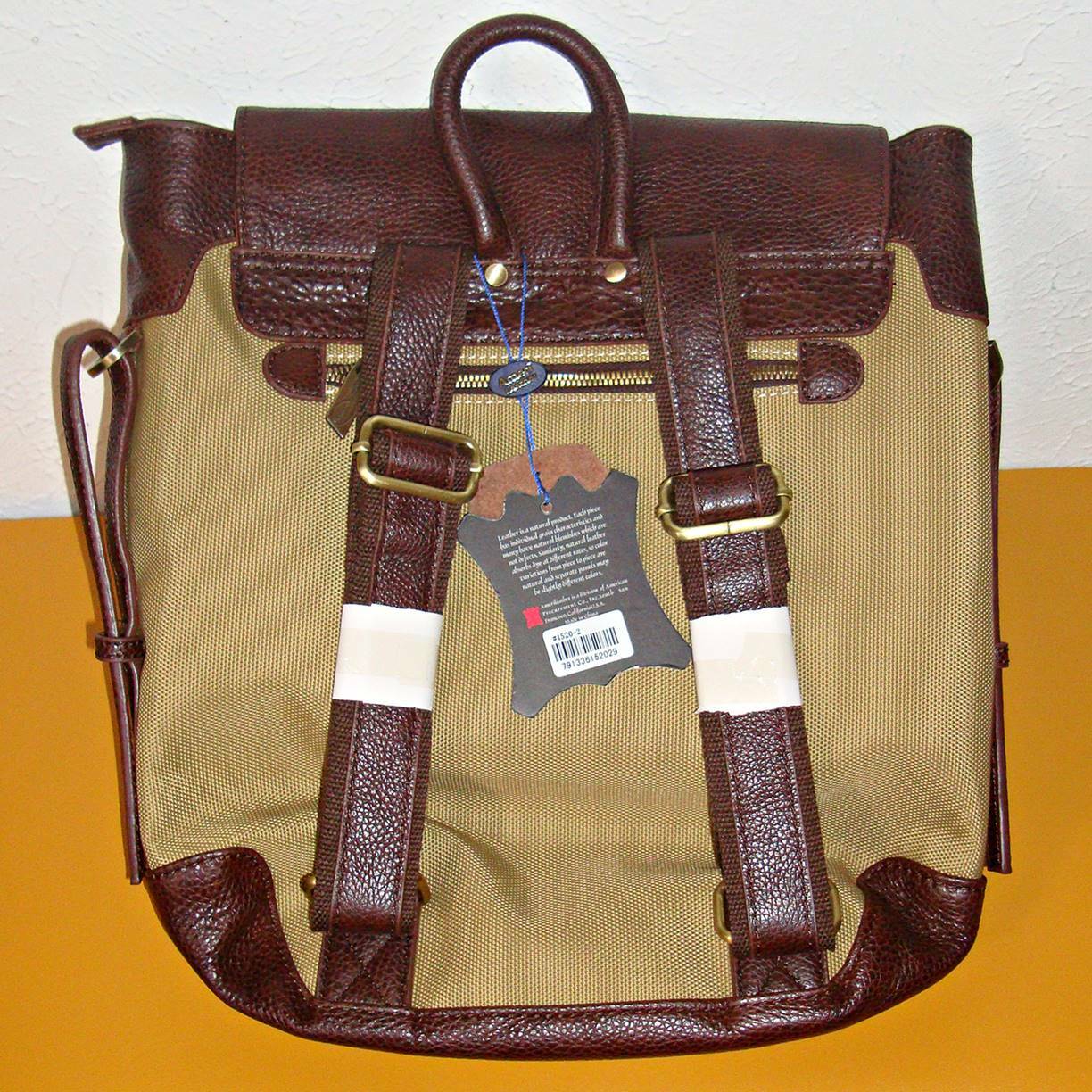 【NEW】AMERILEATHER BROWN TWO-TONE UNISEX BACKPACK (#1520-2) – CASUAL DAYPACKS
