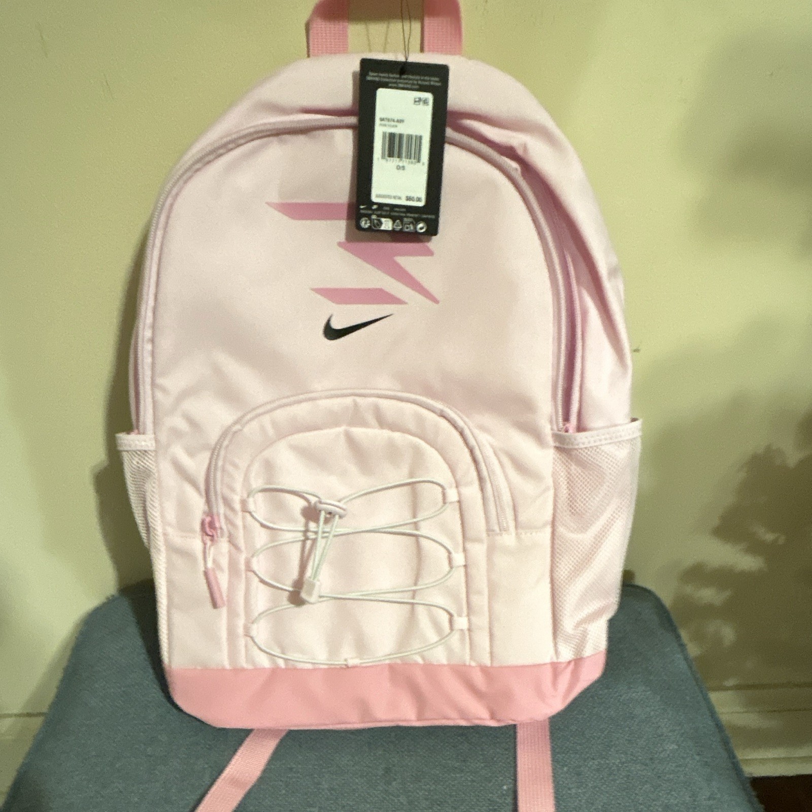 Nike 3BRAND Pink Backpack One Size Zip Adjustable Strap Pockets Travel