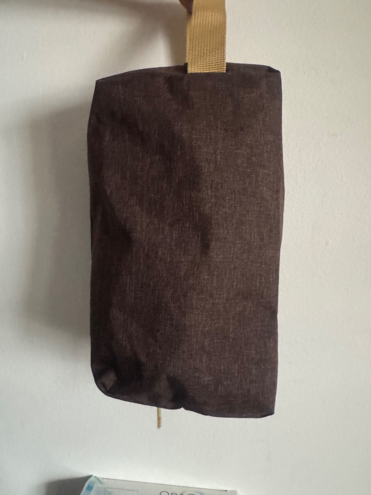 EVERY MAN JACK brown toiletry zip pouch Dopp kit polyester 10”x5” x4”