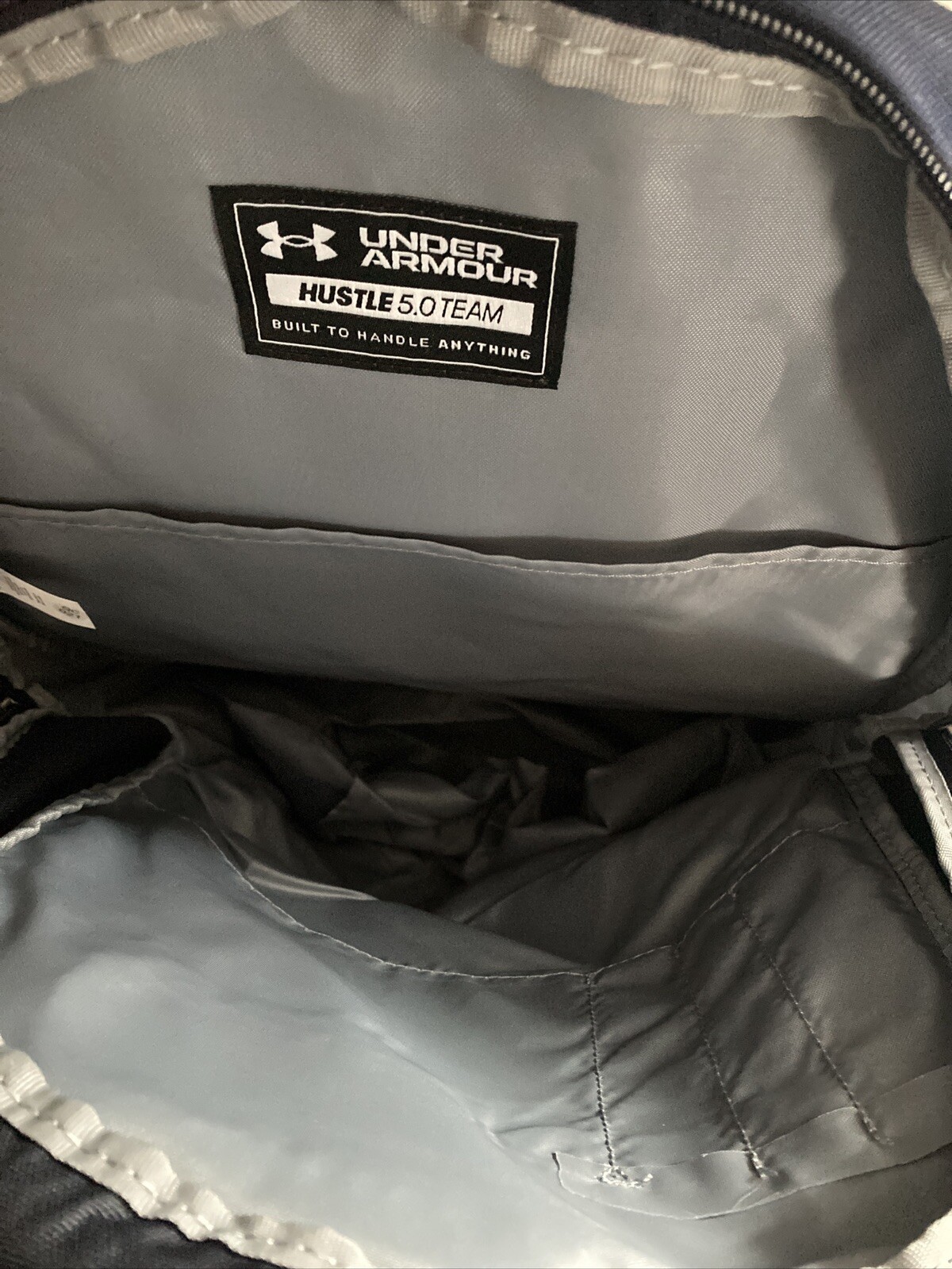 Under Armour Storm UA Hustle 5.0 Team Backpack Laptop School Bag – Navy Blue