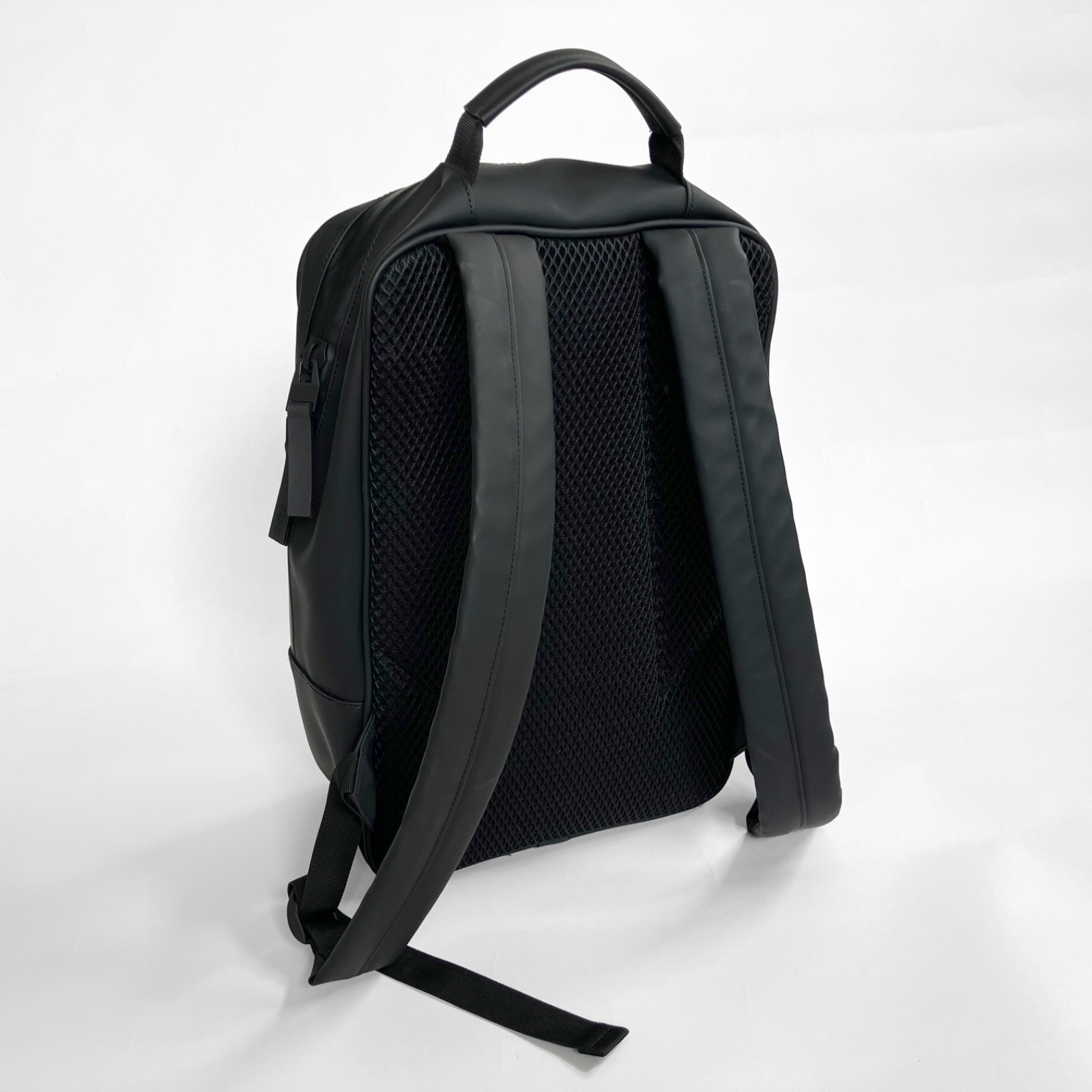 RAINS ® Book Daypack Large Black SKU 13680 WATERPROOF PU Fabric Fits 16″ Laptop