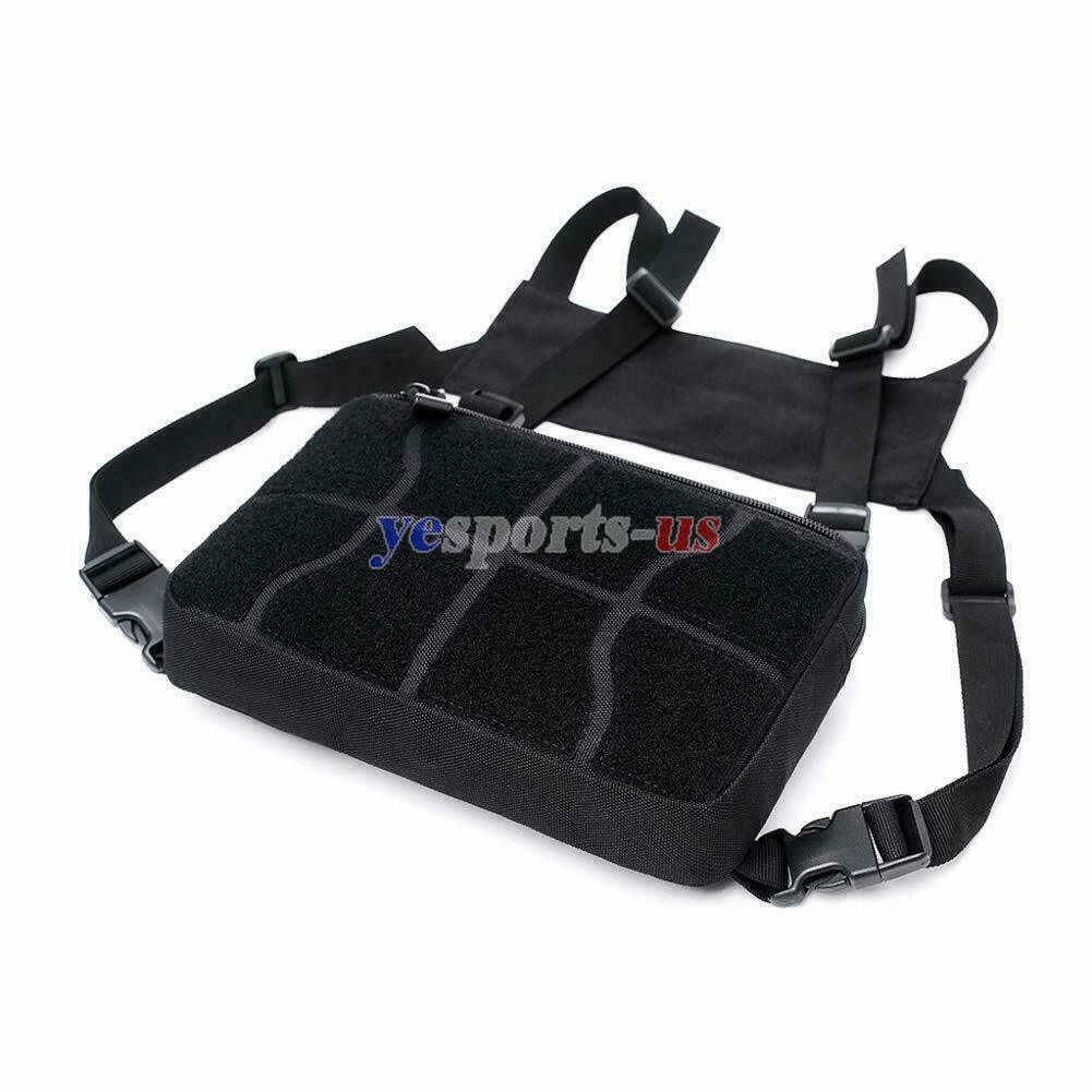 Hunting Combat Chest Rig Bag Tactical Molle Concealed Front Pouch Recon Kit Pack