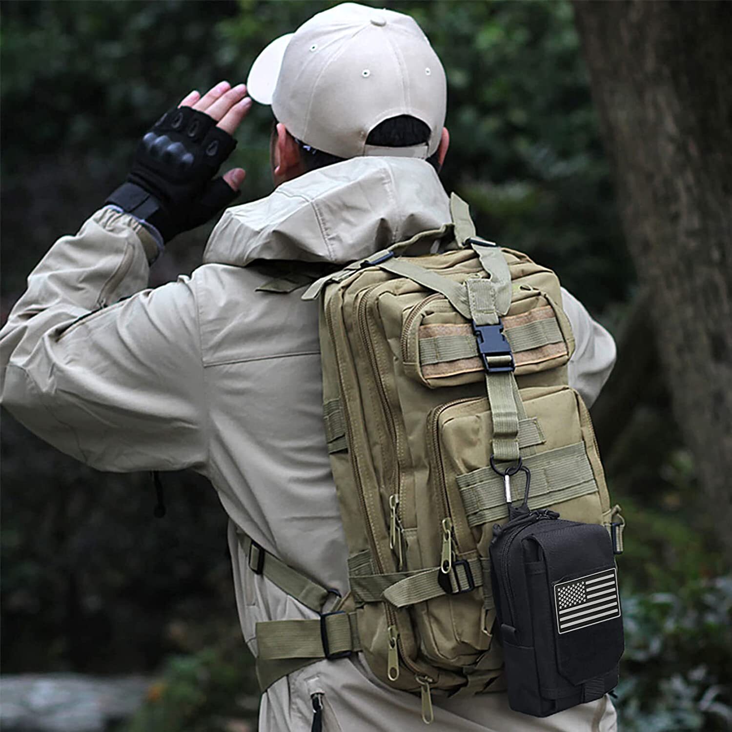 Tactical MOLLE Holster Army Mobile Phone Belt Pouch EDC Security Organizer Pack