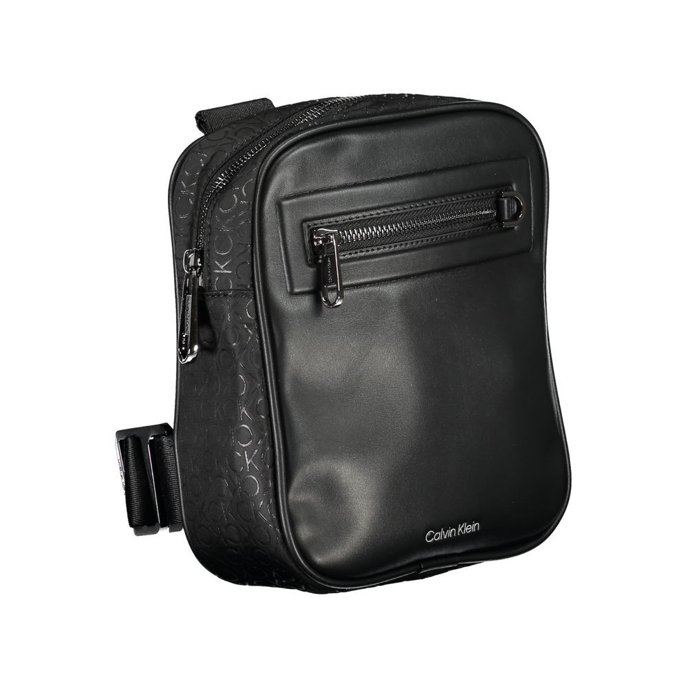 Calvin Klein Black Polyester Men Shoulder Bag 100% Authentic – CA-27474