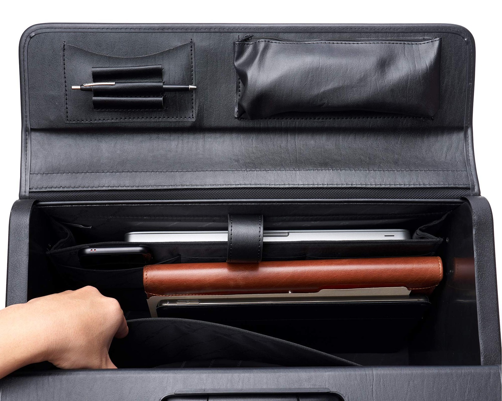 17″ Rolling Laptop Briefcase on Wheels Legal Size Attache for Lawyers