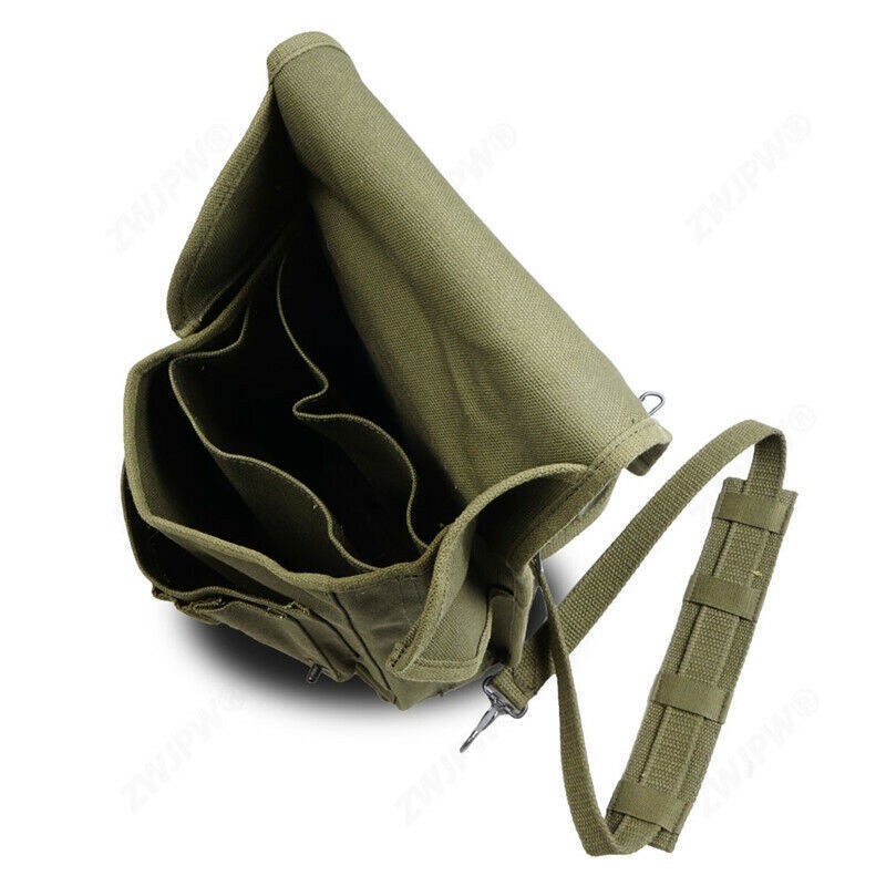 U.S. Military Army Green Map Case Canvas Pack Carry Pouch Shoulder Bag